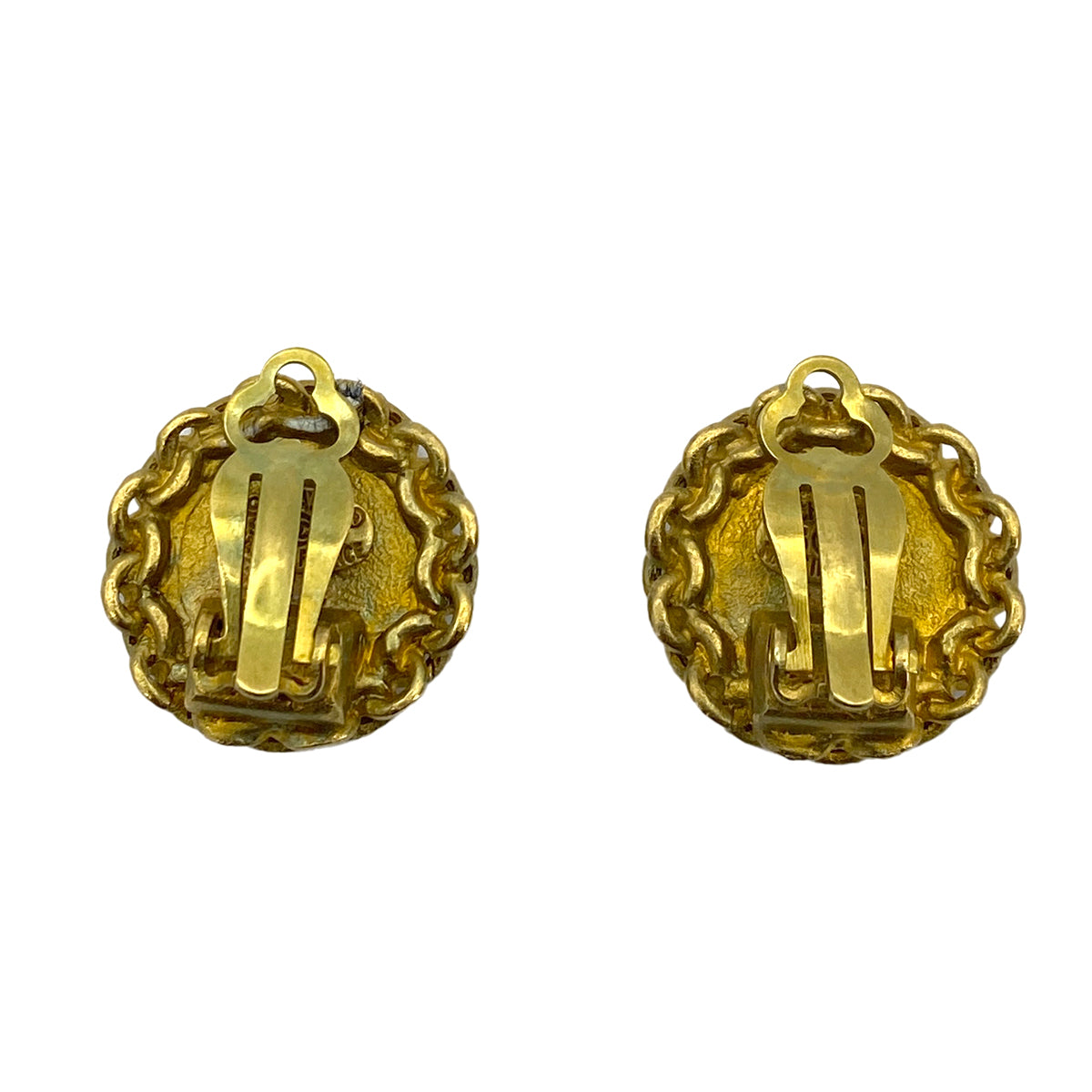 CHANEL VINTAGE EARRINGS COCOMARK ROUND ACCESSORY 95P 90255138