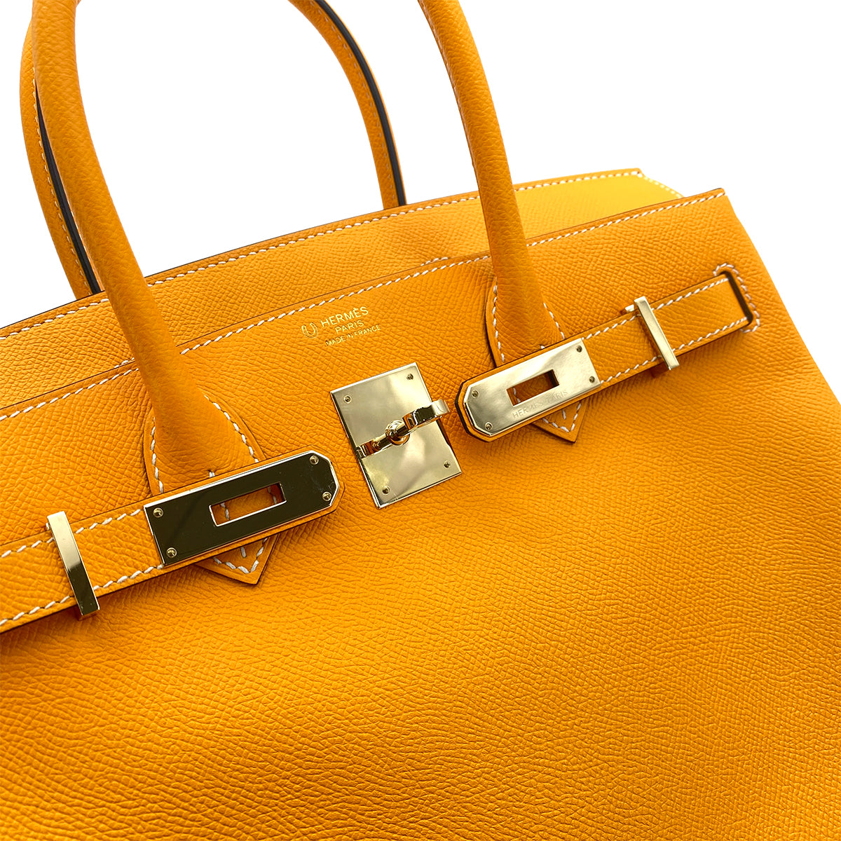 HERMES BIRKIN 30 ORANGE TYPE EPSOM HAND BAG C SPO 90255348