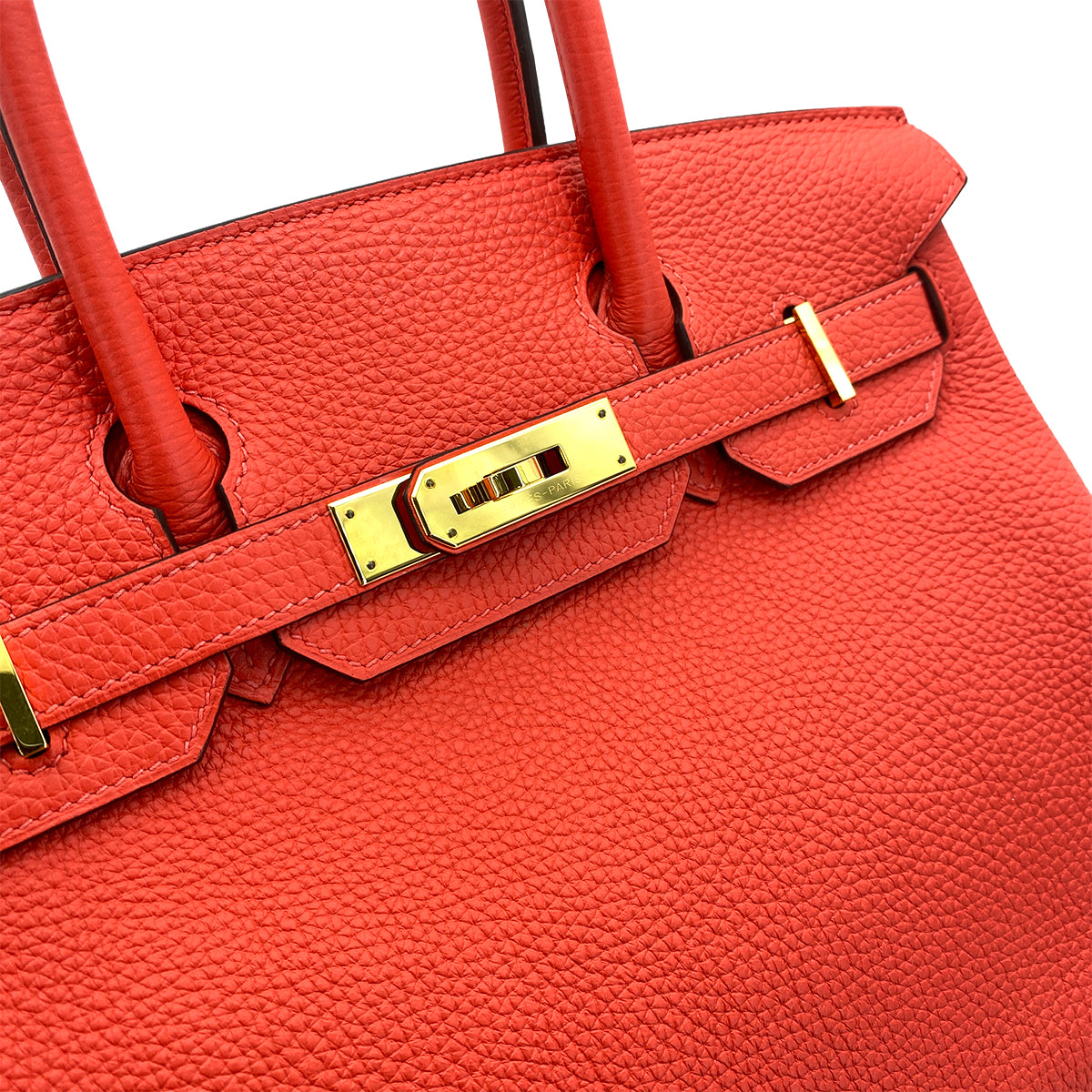 HERMES BIRKIN 30 ROSE JAIPUR TAURILLON CLEMENCE HAND BAG C SHW 90255357