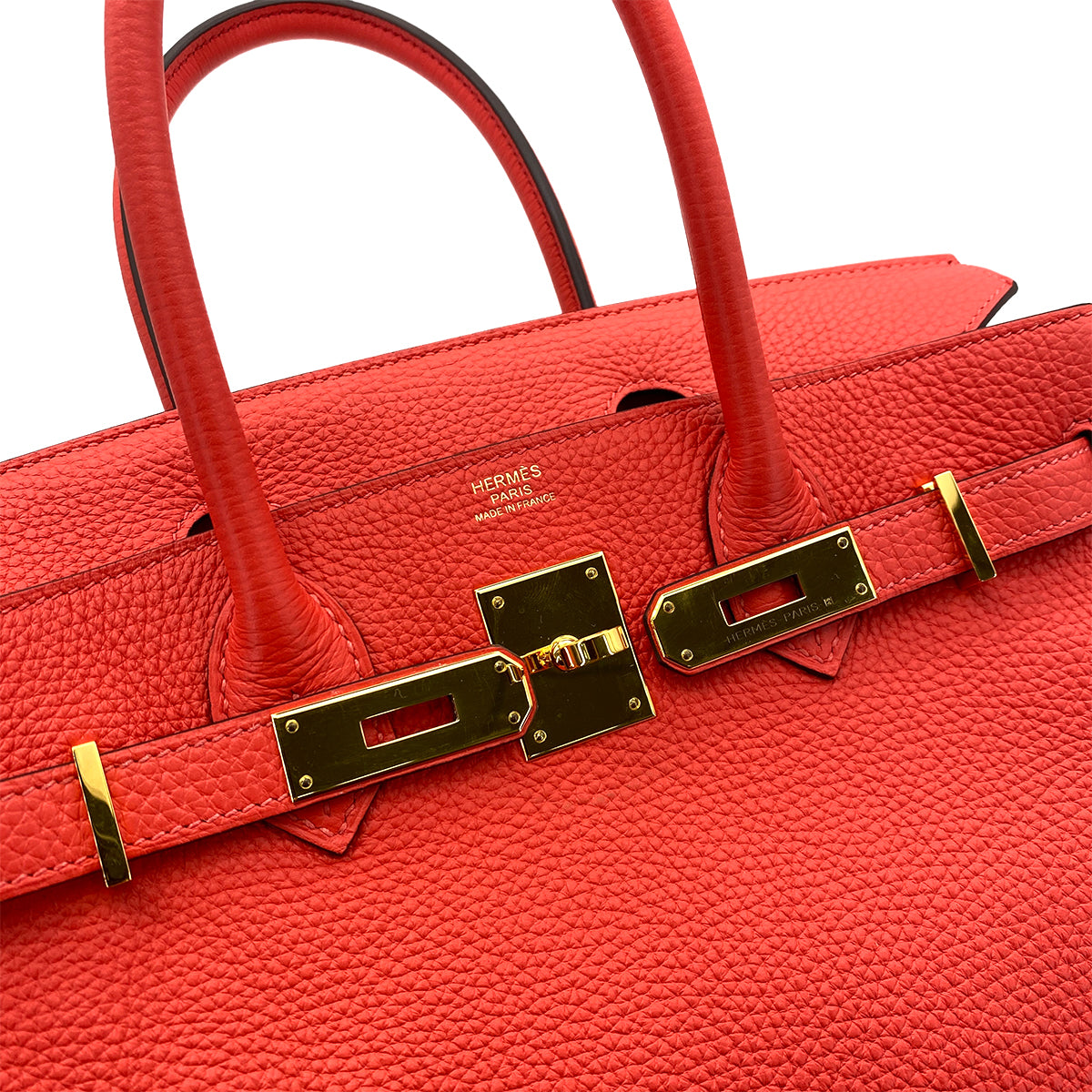 HERMES BIRKIN 30 ROSE JAIPUR TAURILLON CLEMENCE HAND BAG C SHW 90255357