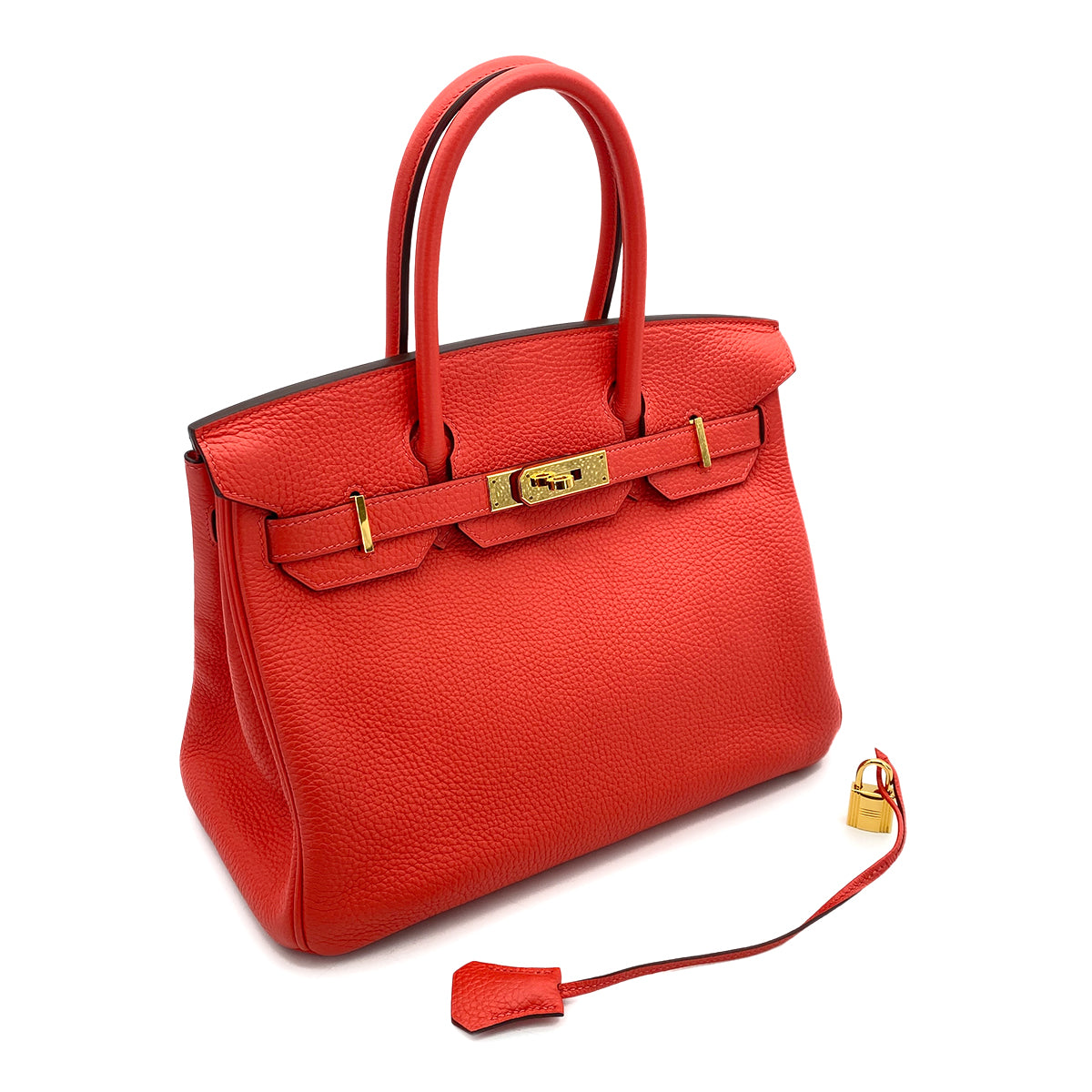 HERMES BIRKIN 30 ROSE JAIPUR TAURILLON CLEMENCE HAND BAG C SHW 90255357