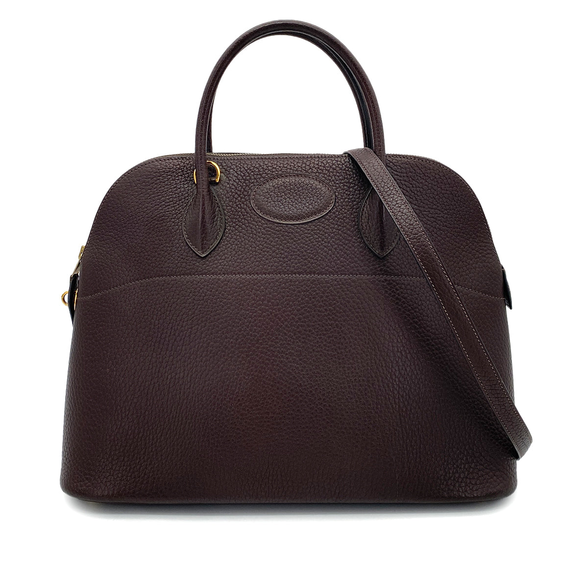 HERMES BOLIDE 35 BROWN TYPE ARDENNES HAND SHOULDER BAG □B 90255962