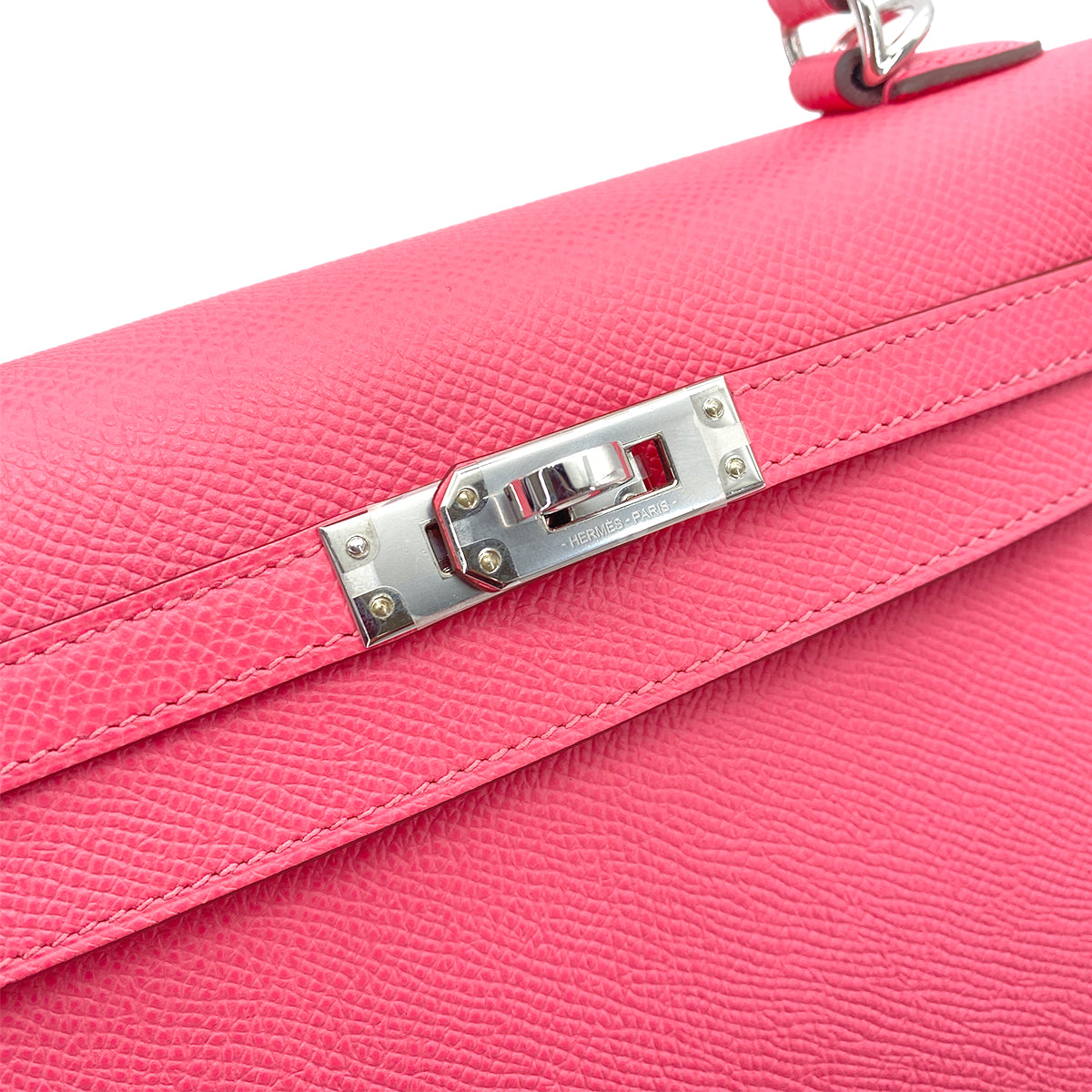 Hermes Kelly 25 Sellier Rose Azalea Epsom PHW #B 90256404