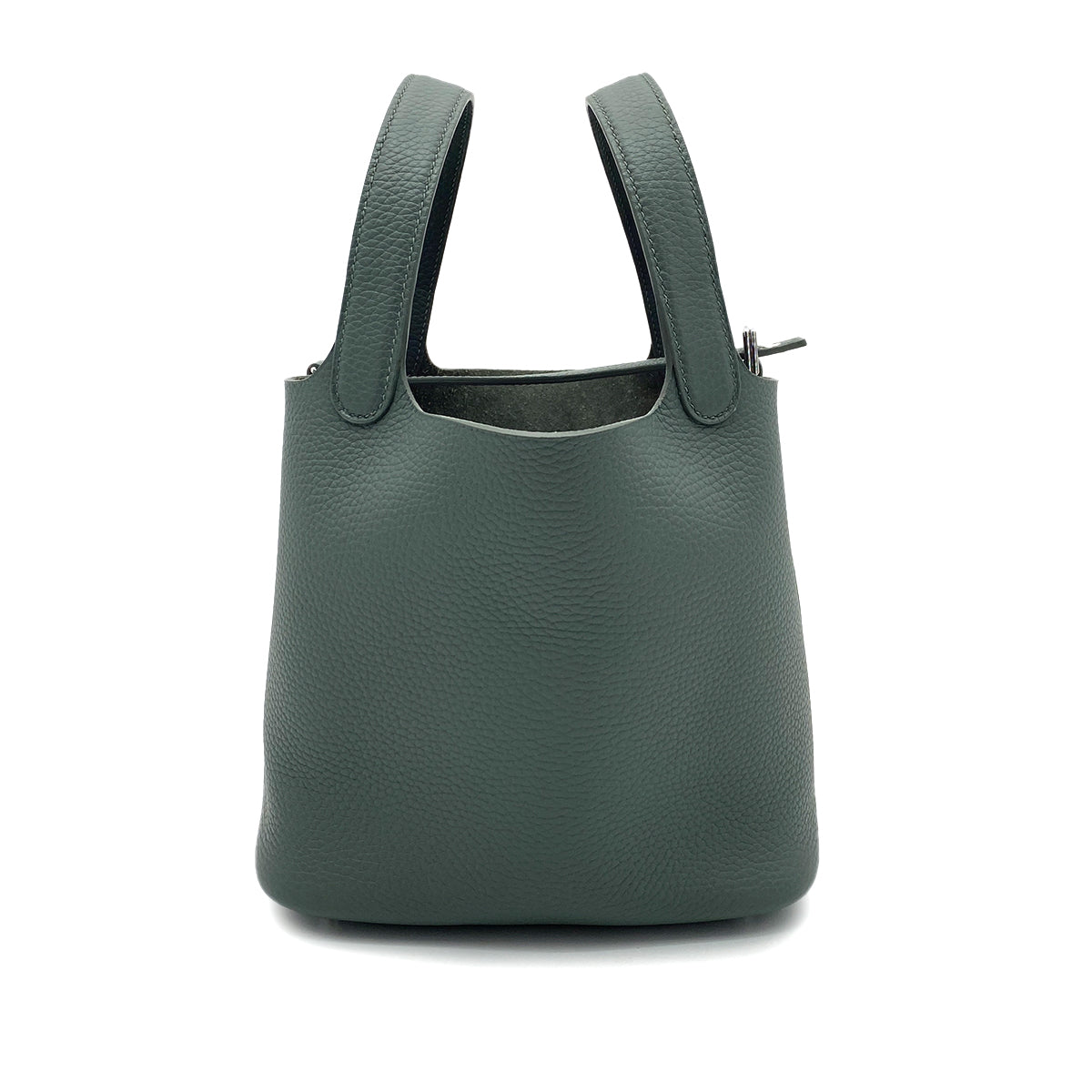 HERMES PICOTIN LOCK PM VERT AMANDE TAURILLON CLEMENCE HAND BAG B 90258085