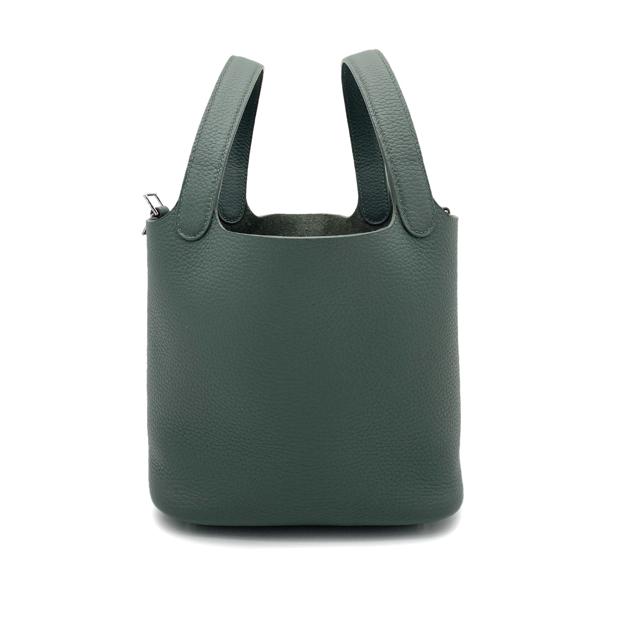 HERMES PICOTIN LOCK PM VERT AMANDE TAURILLON CLEMENCE HAND BAG B 90258085