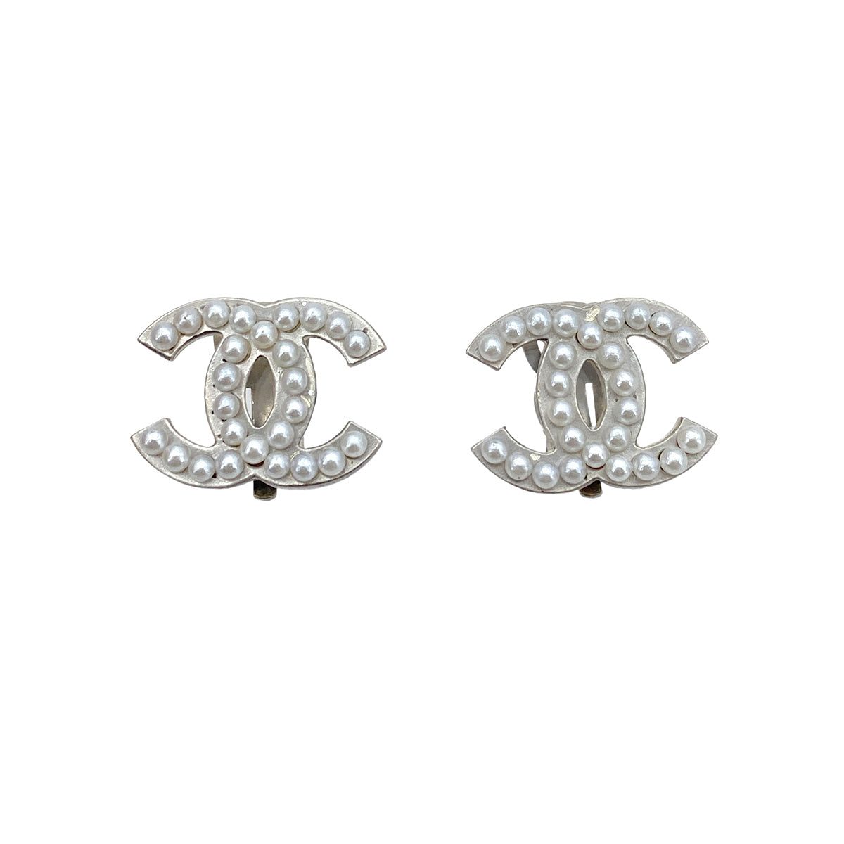 CHANEL VINTAGE EARRINGS COCOMARK PEARL MOTIF ACCESSORY 03A 90258147