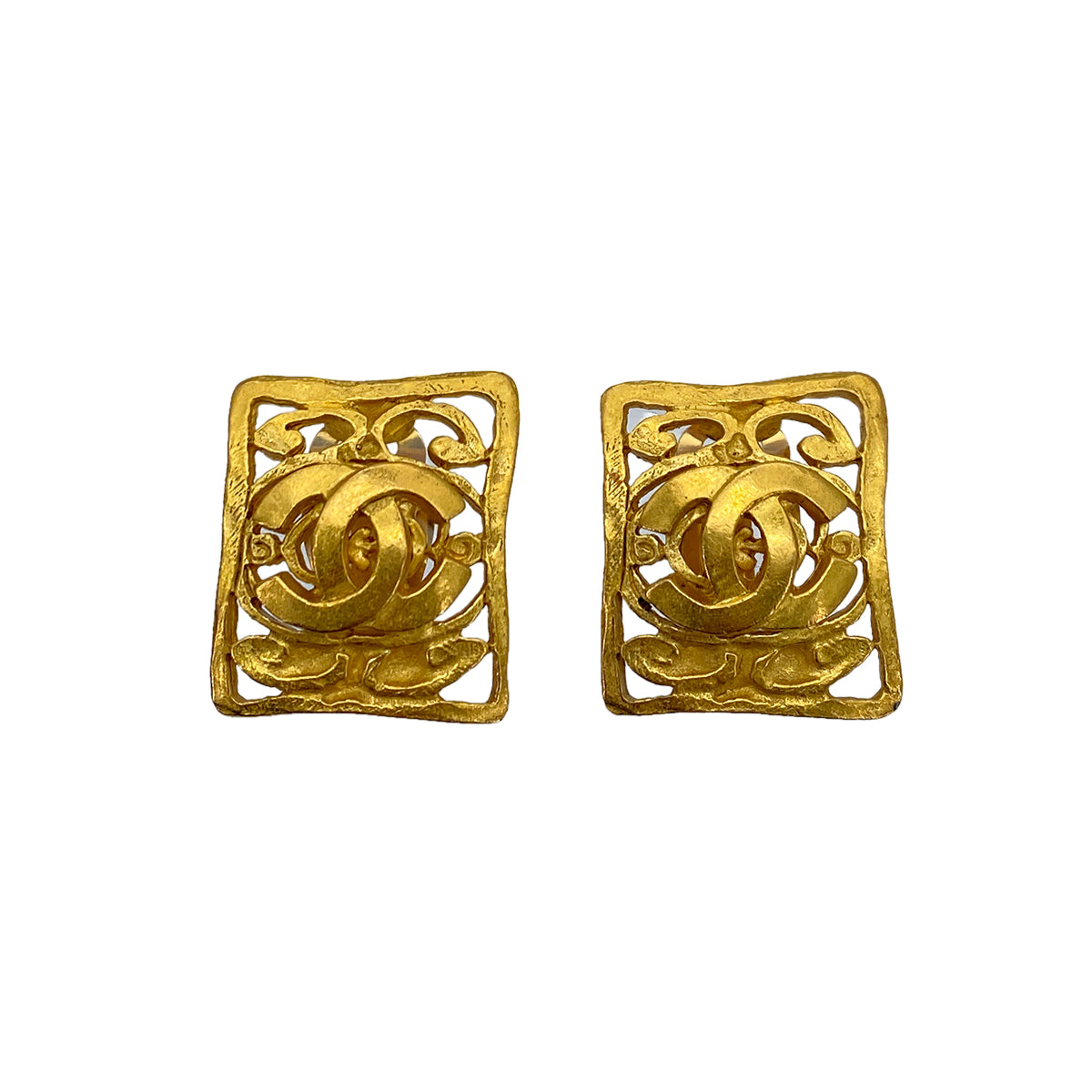 CHANEL VINTAGE EARRINGS LOGOS ACCESSORY 90258151