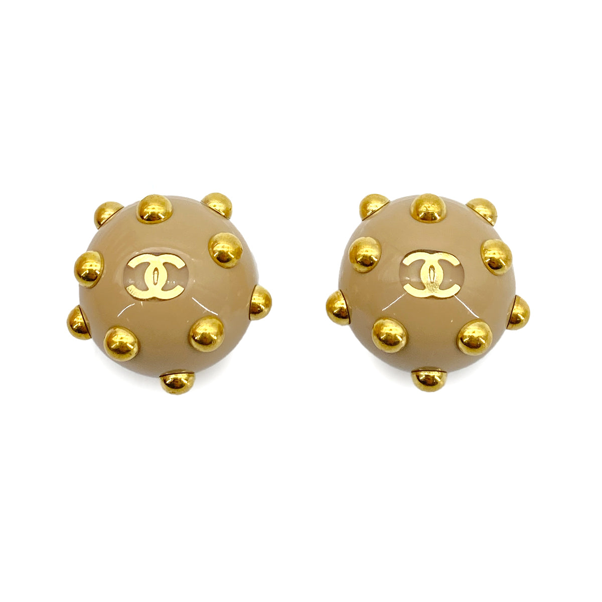 CHANEL VINTAGE EARRINGS COCOMARK ROUND ACCESSORY 00A 90258155