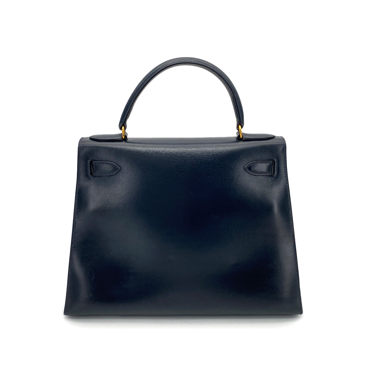 HERMES KELLY 28 SELLIER BLUE INDIGO BOXCALF HAND BAG 〇R GHW 90258367