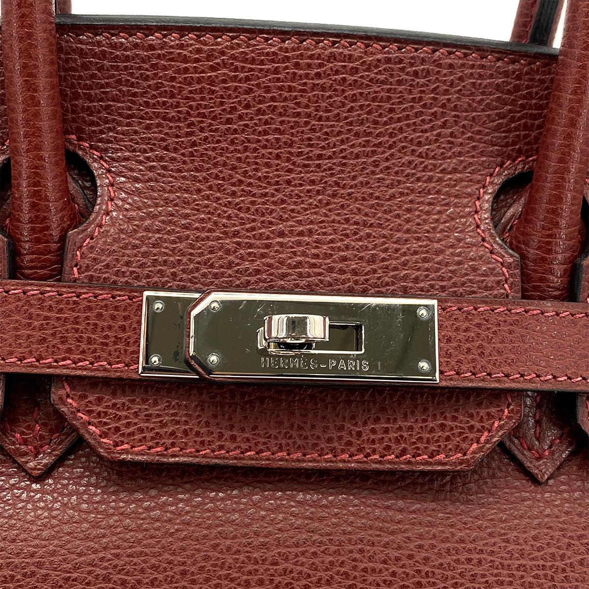 HERMES BIRKIN 30 ROUGE H VACHE LIEGE HAND BAG □I SHW 90259878