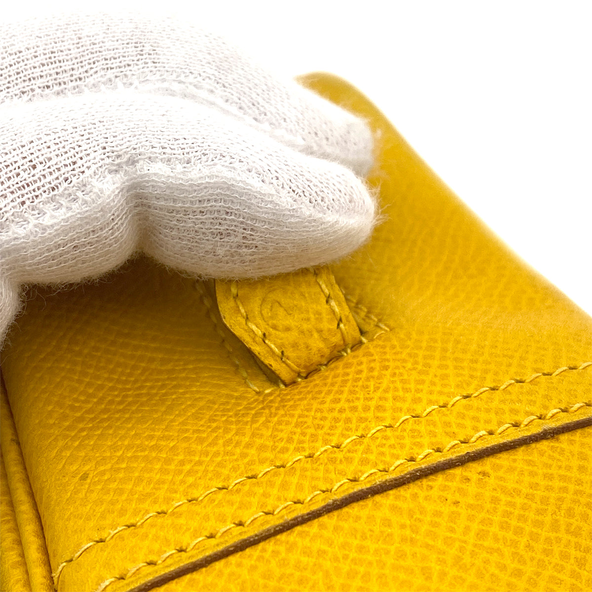 HERMES PLUME 20 JAUNE COUCHEVEL SHOULDER BAG 〇Z 90261223