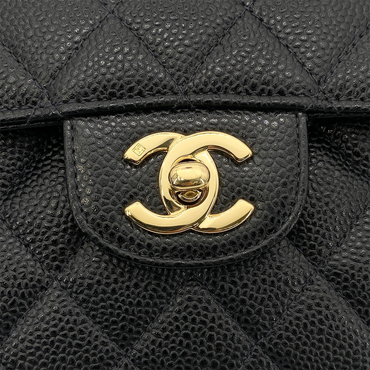 CHANEL VINTAGE CLASSIC FLAP SMALL CHAIN SHOULDER BAG BLACK CAVIAR SKIN GHW 90261547