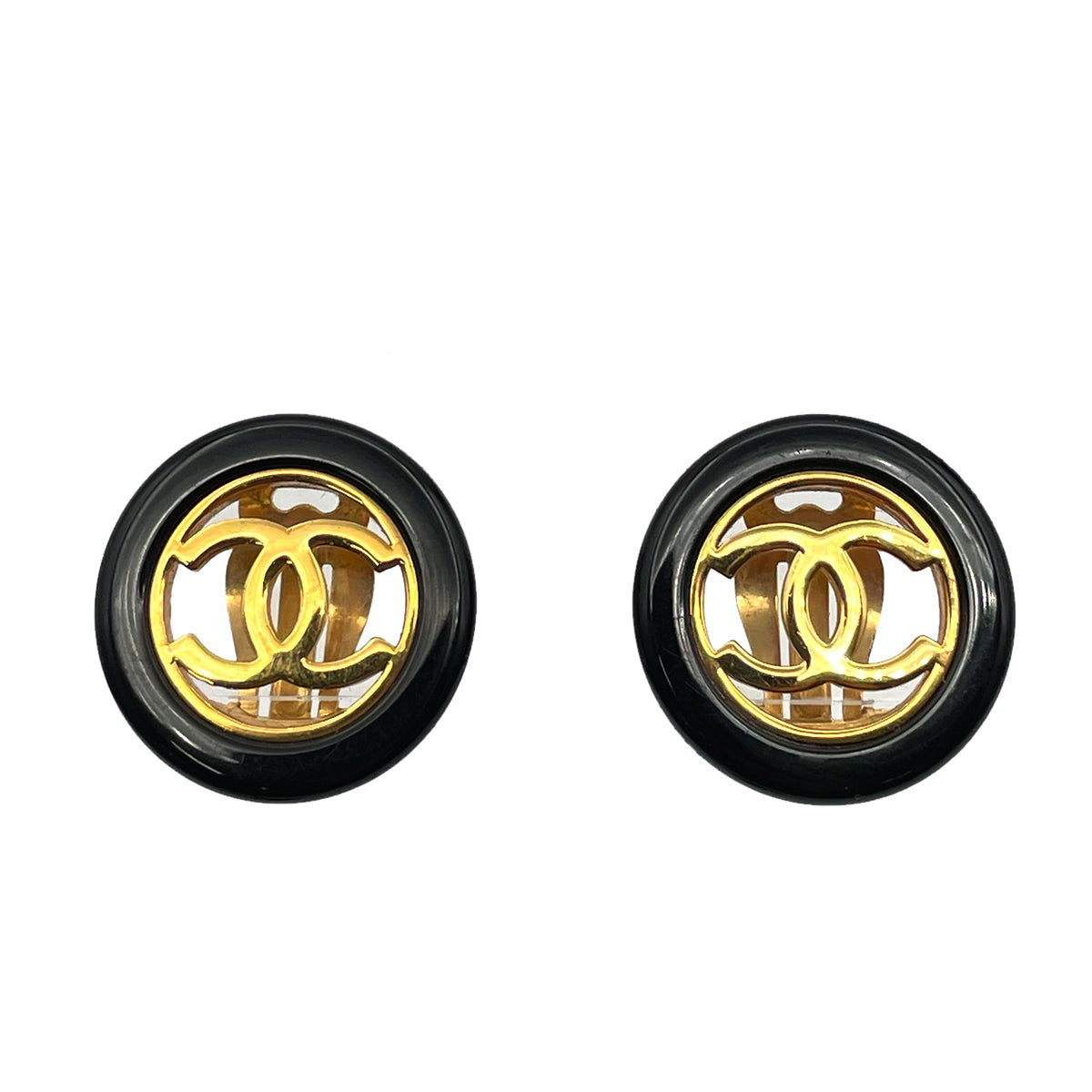 CHANEL VINTAGE EARRINGS COCOMARK ROUND ACCESSORY 97A 90262300