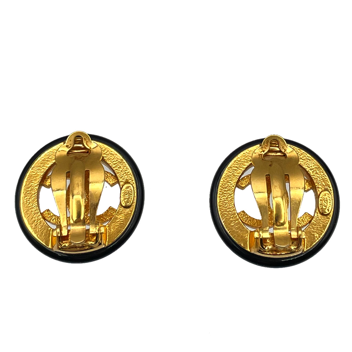 CHANEL VINTAGE EARRINGS COCOMARK ROUND ACCESSORY 97A 90262300