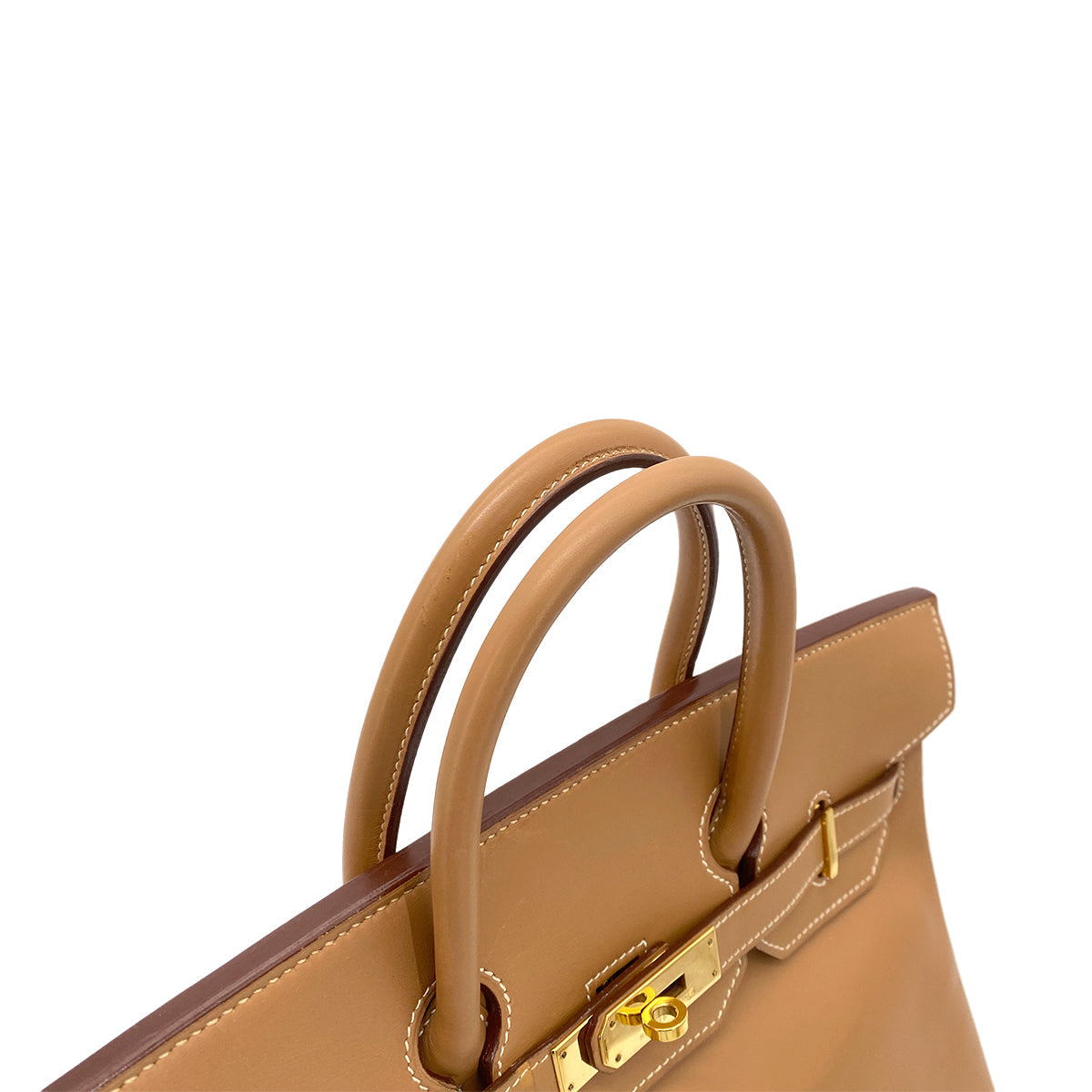 HERMES HAUT A COURROIES 32 NATURAL VEAU BARENIA HAND BAG 〇V GHW 90262859