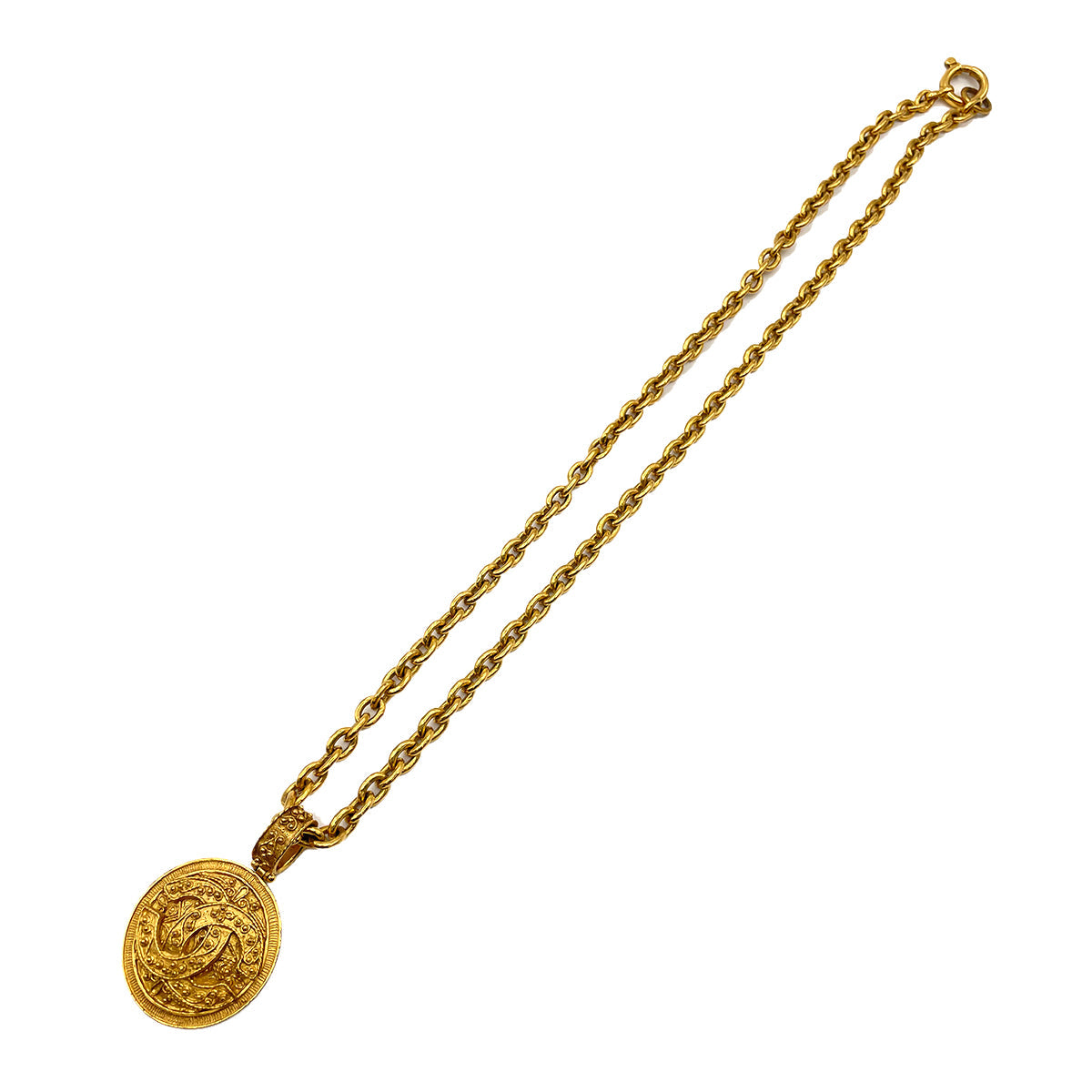 CHANEL VINTAGE NECKLACE ROUND COCOMARK ACCESSORY 94A 90263653