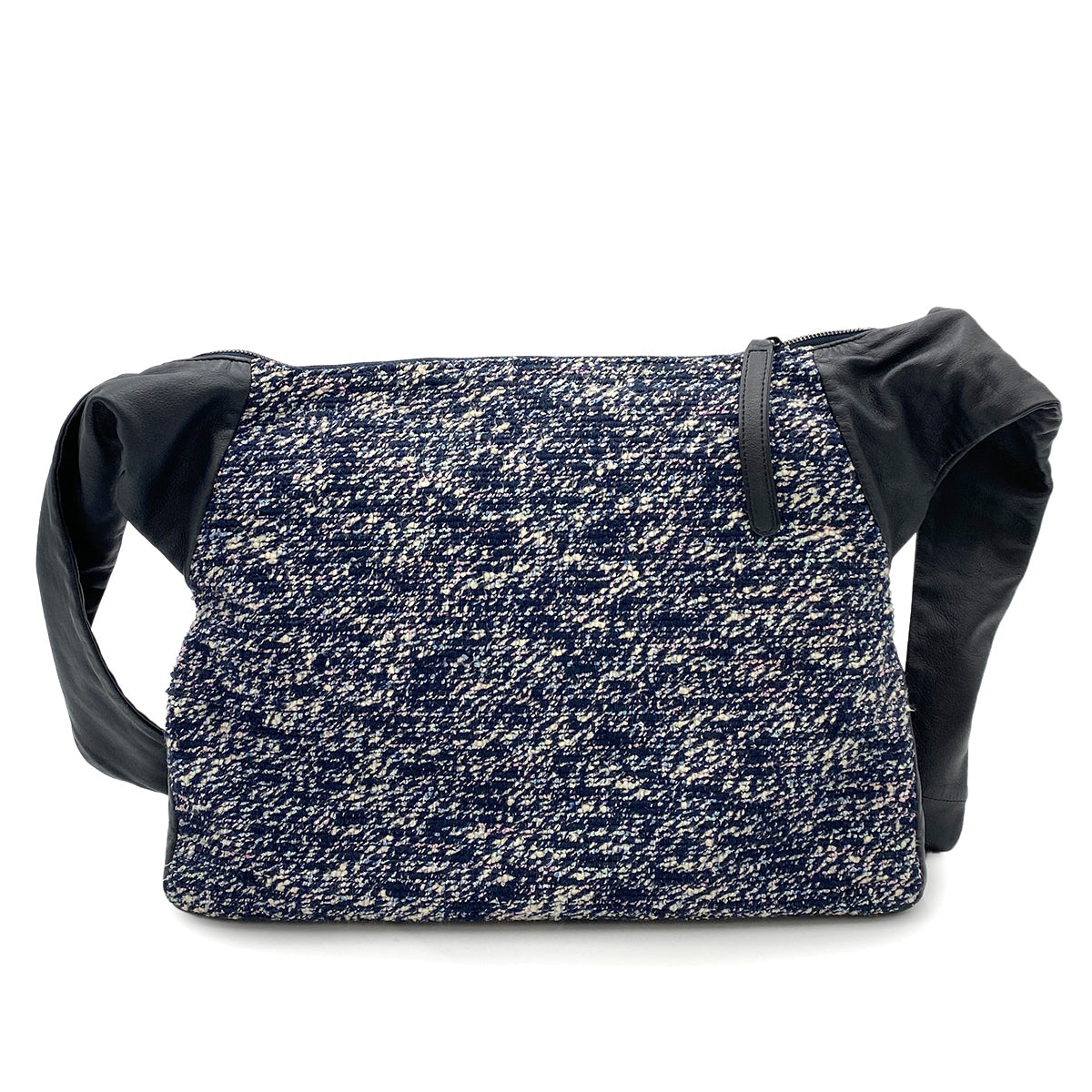 CHANEL GIRL CHANEL SHOULDER BAG NAVY TWEED LEATHER 90264366 - PURPOSE