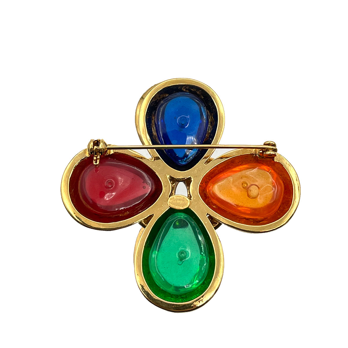 CHANEL VINTAGE  BROACH GRIPORE COCOMARK COLOR STONE ACCESSORY 97P 90264389