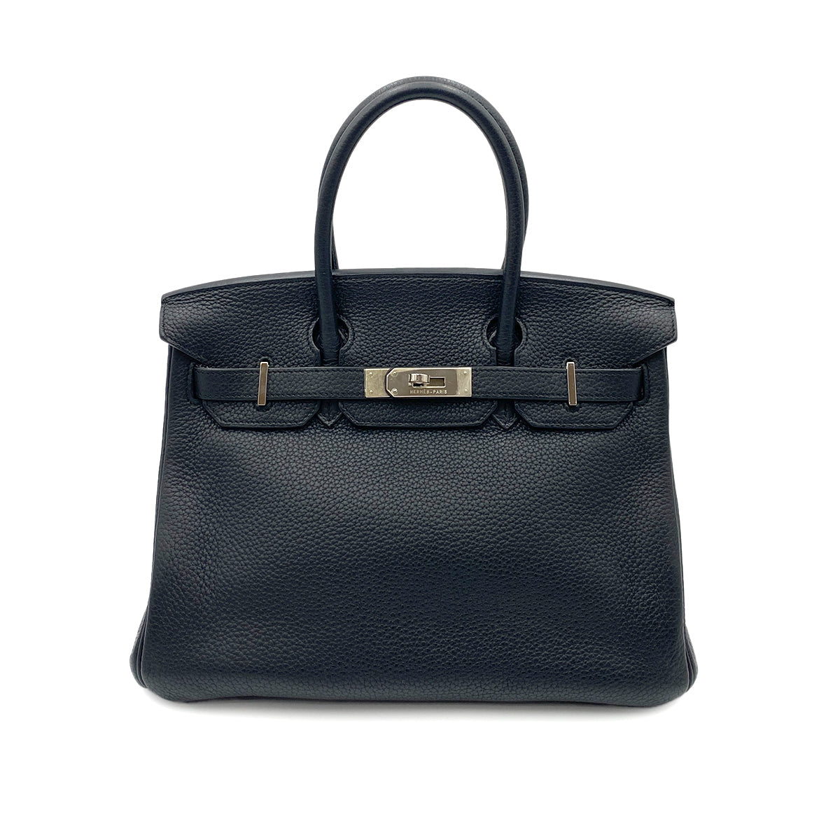 HERMES BIRKIN 30 BLACK TAURILLON CLEMENCE HAND BAG □M SHW 90264497