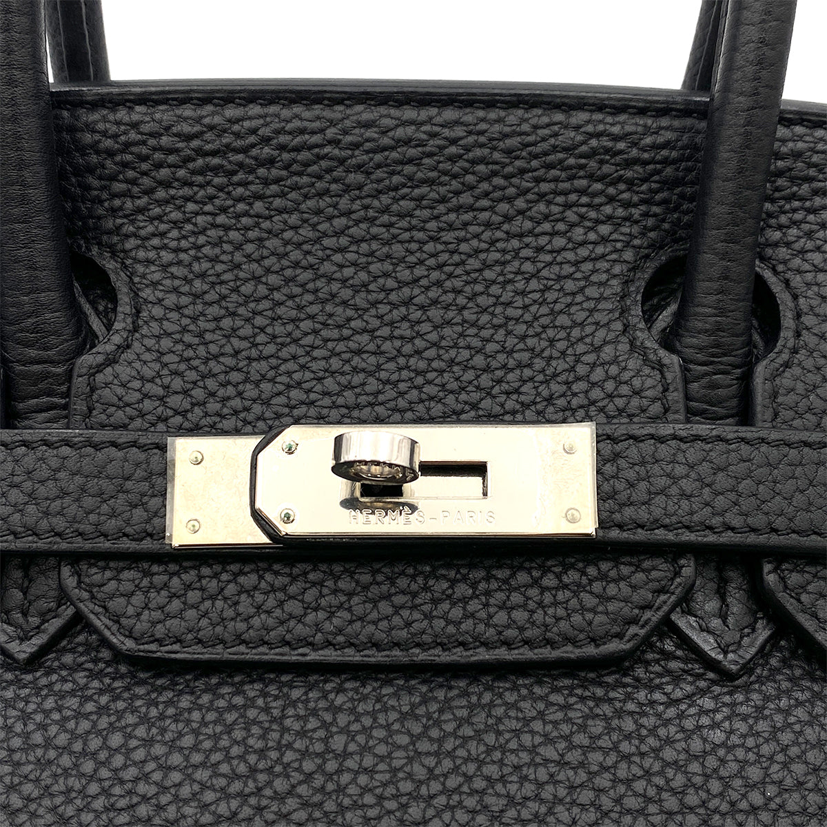 HERMES BIRKIN 30 BLACK TAURILLON CLEMENCE HAND BAG □M SHW 90264497