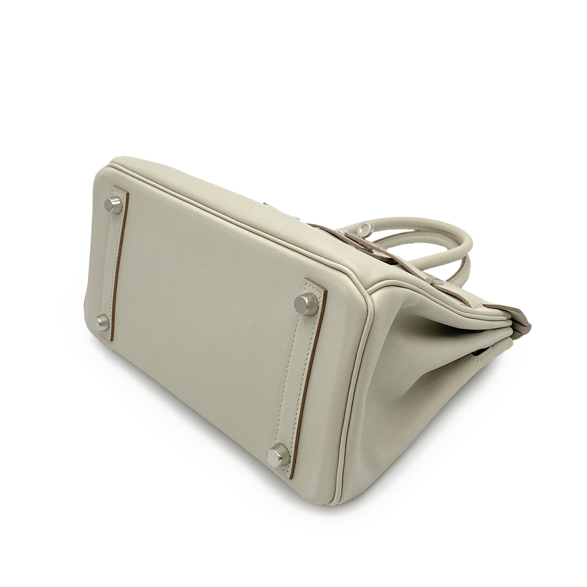 HERMES BIRKIN 25 GRIS PERLE SWIFT HAND BAG A SHW 90264791