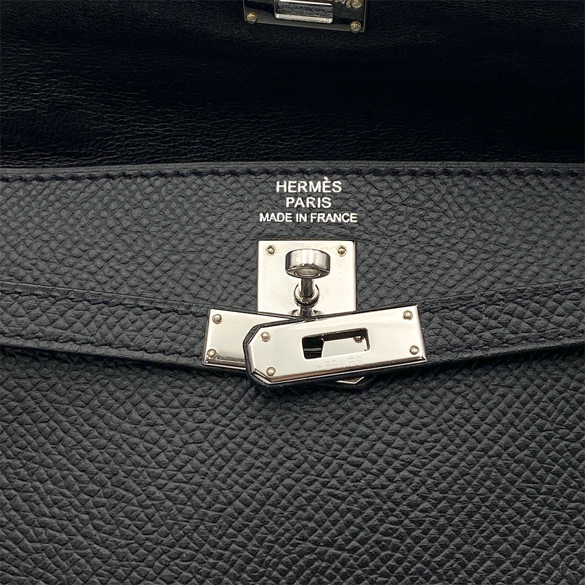 HERMES TINY KELLY BLACK EPSOM HAND SHOULDER BAG □O SHW 90264792