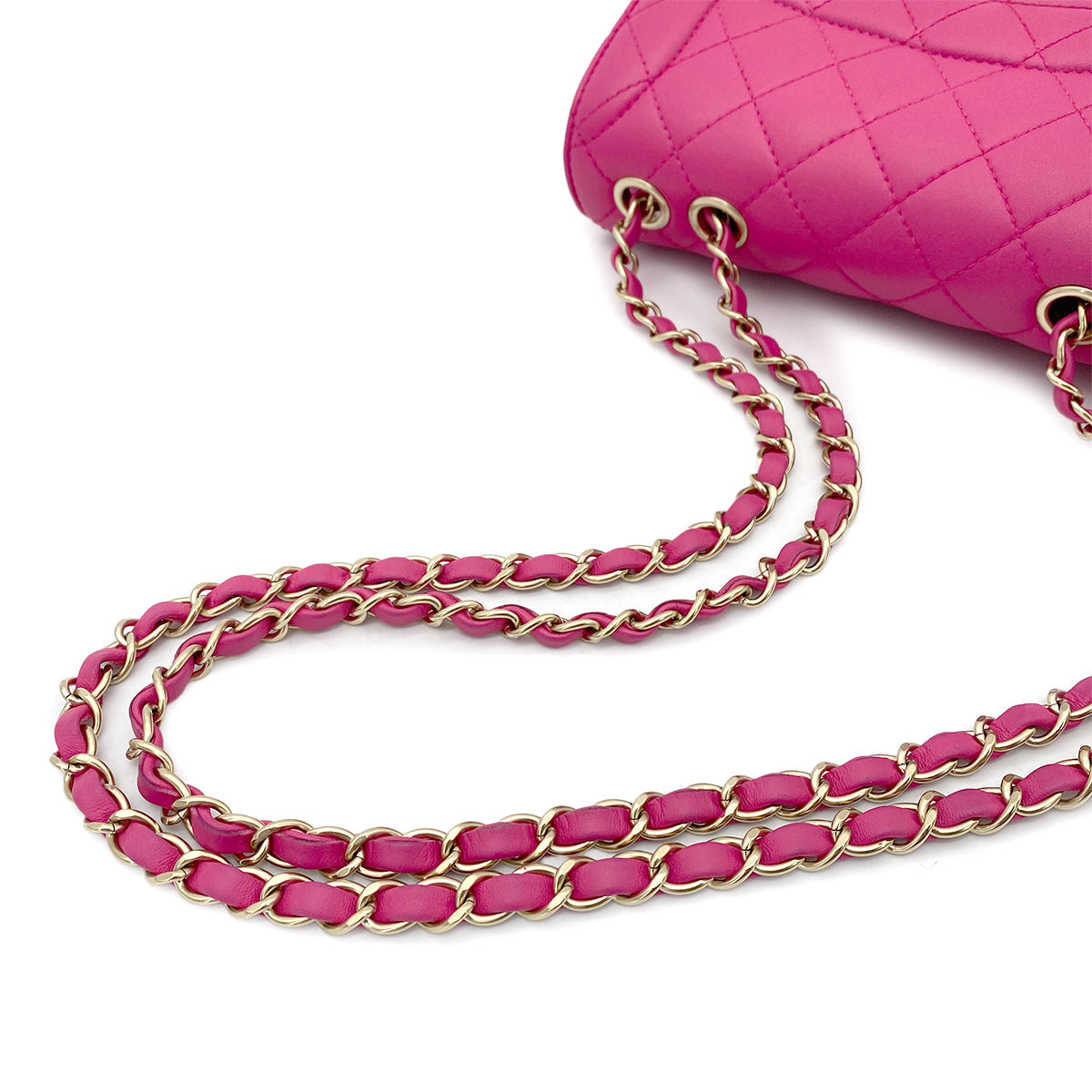 CHANEL MATELASSE CHAIN SHOULDER BAG PINK LAMB SKIN 90265320 - PURPOSE