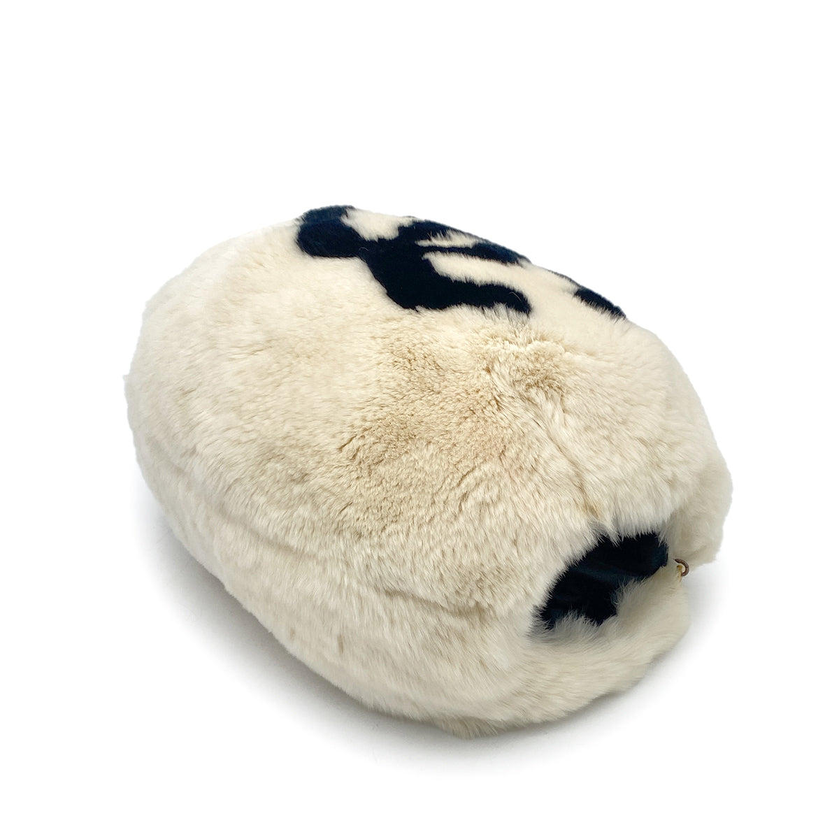 CHANEL VINTAGE COCOMARK ARM WARMER CHAIN SHOULDER BAG WHITE FUR 90265326