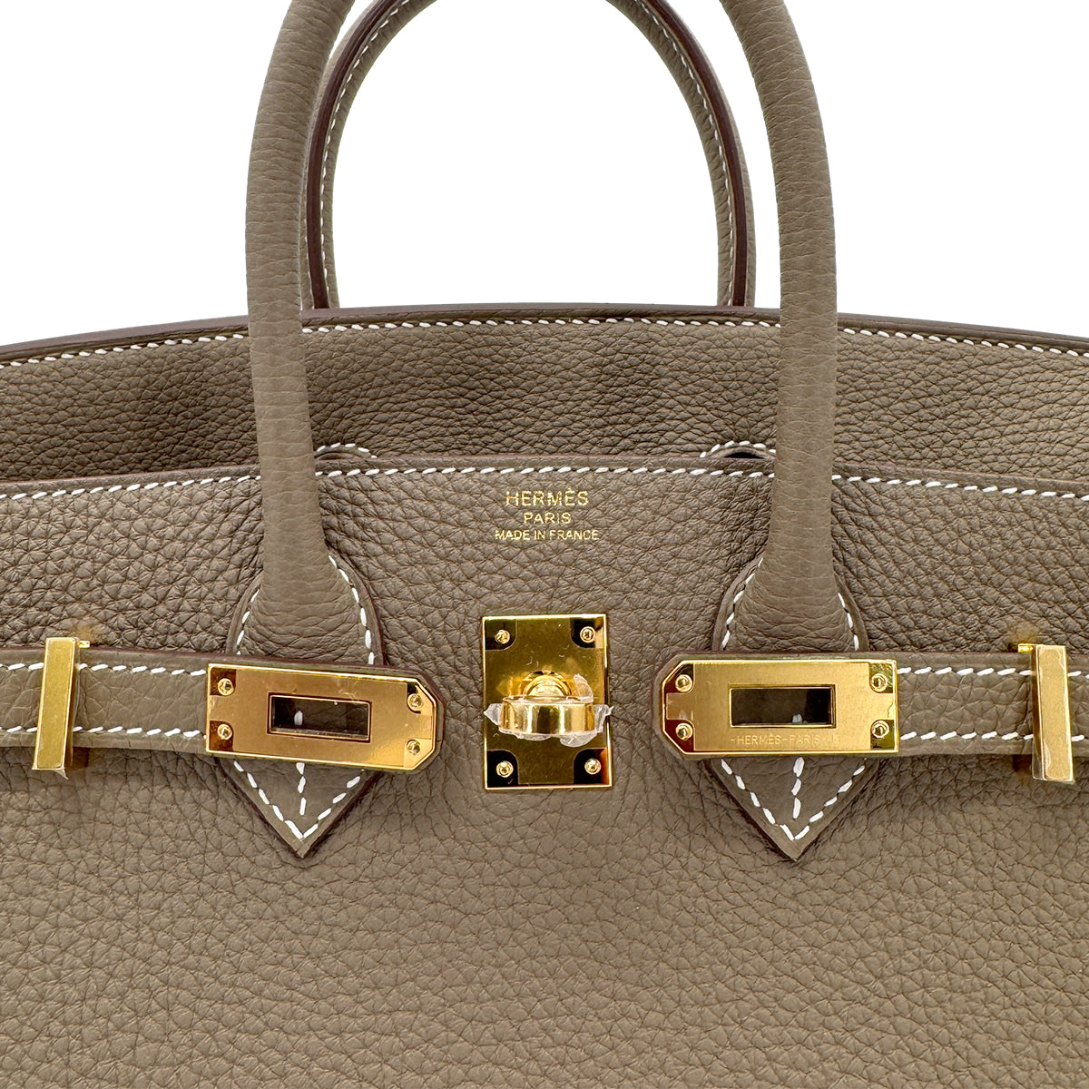 HERMES BIRKIN 25 ETOUPE TOGO HAND BAG W GHW 90268072