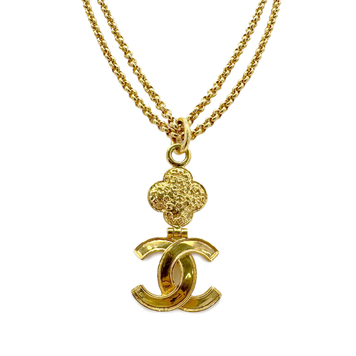 CHANEL VINTAGE NECKLACE MATELASSE COCOMARK ACCESSORY 95A 90268849