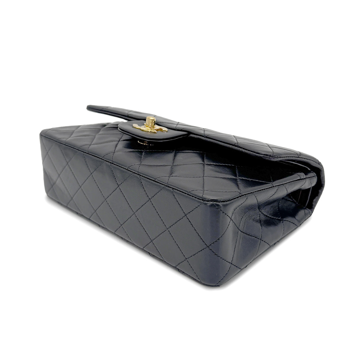 CHANEL VINTAGE CLASSIC FLAP SMALL CHAIN SHOULDER BAG BLACK LAMB SKIN 90268885