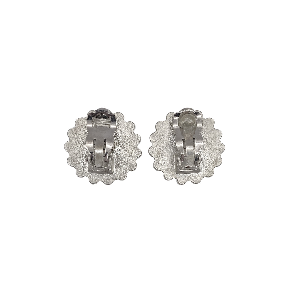 CHANEL VINTAGE EARRINGS COCOMARK ROUND SILVER ACCESSORY 98P 90271839 - PURPOSE