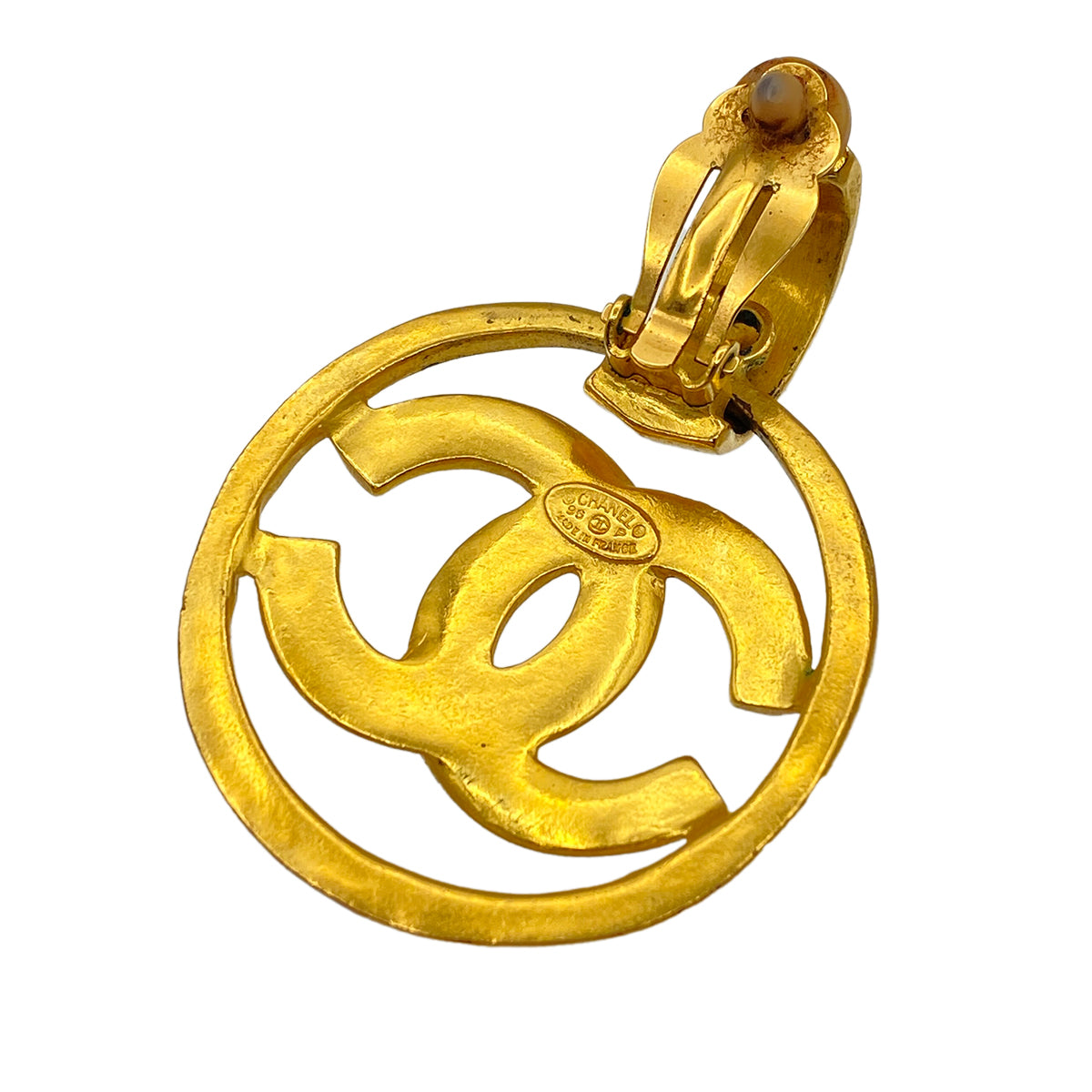 CHANEL VINTAGE EARRINGS BIG COCOMARK ACCESSORY 96P 90271853