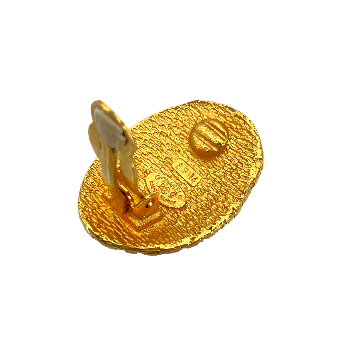 CHANEL VINTAGE EARRINGS COCOMARK OVAL ACCESSORY 29 90272320