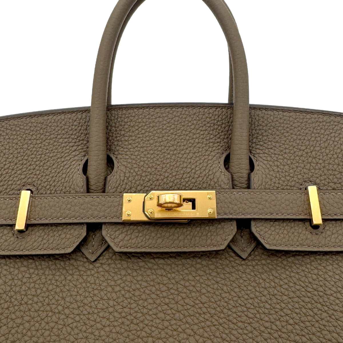 HERMES BIRKIN 25 VERSO TOUNDRA GRIS PERLE TOGO HAND BAG W GHW 90273375