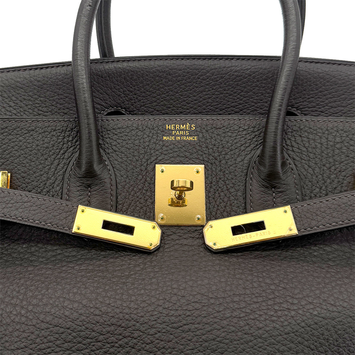 HERMES BIRKIN 35 BROWN TAURILLON CLEMENCE HAND BAG ▢F 90274060