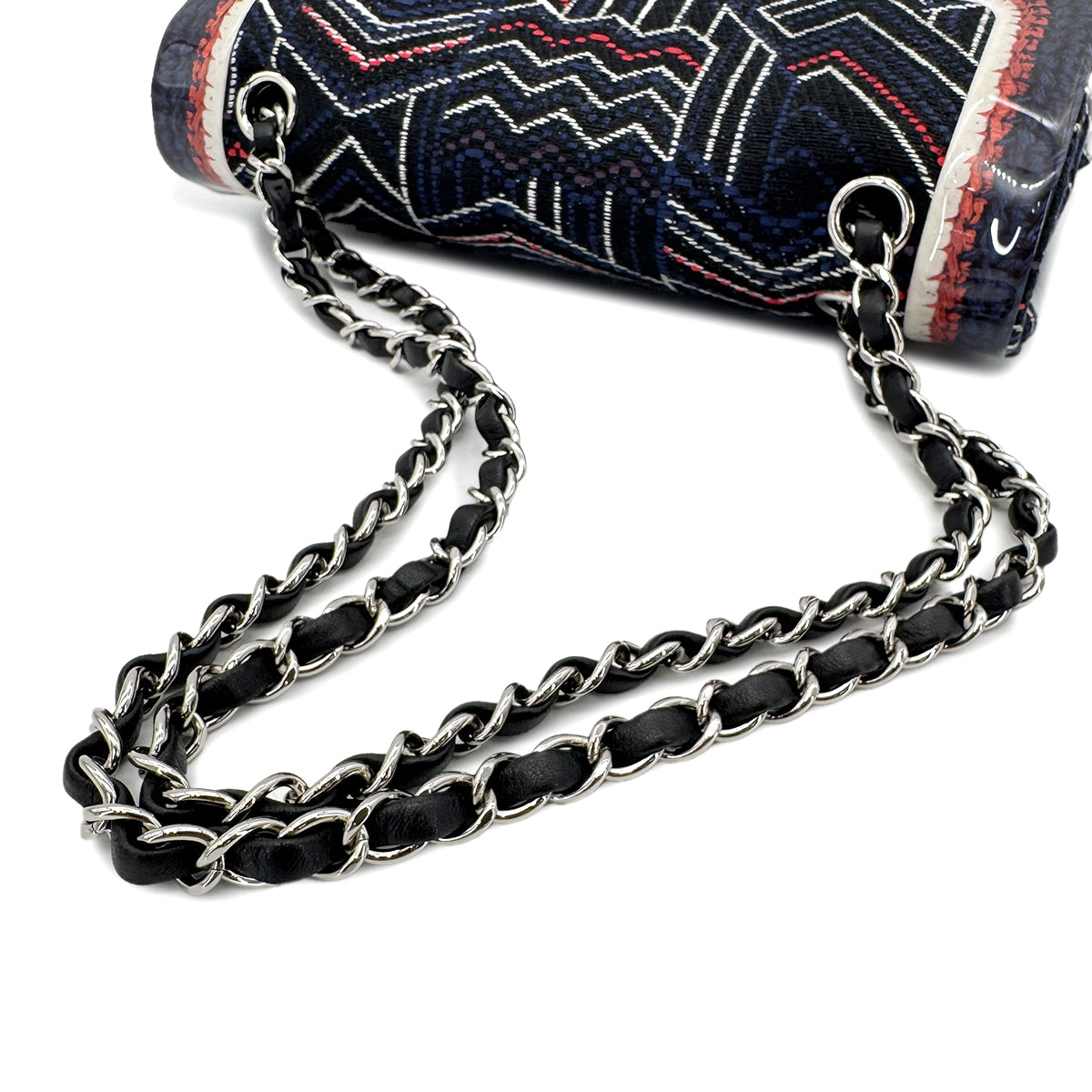 CHANEL CHAIN SHOULDER BAG BLUE CANVAS 90275041 - PURPOSE