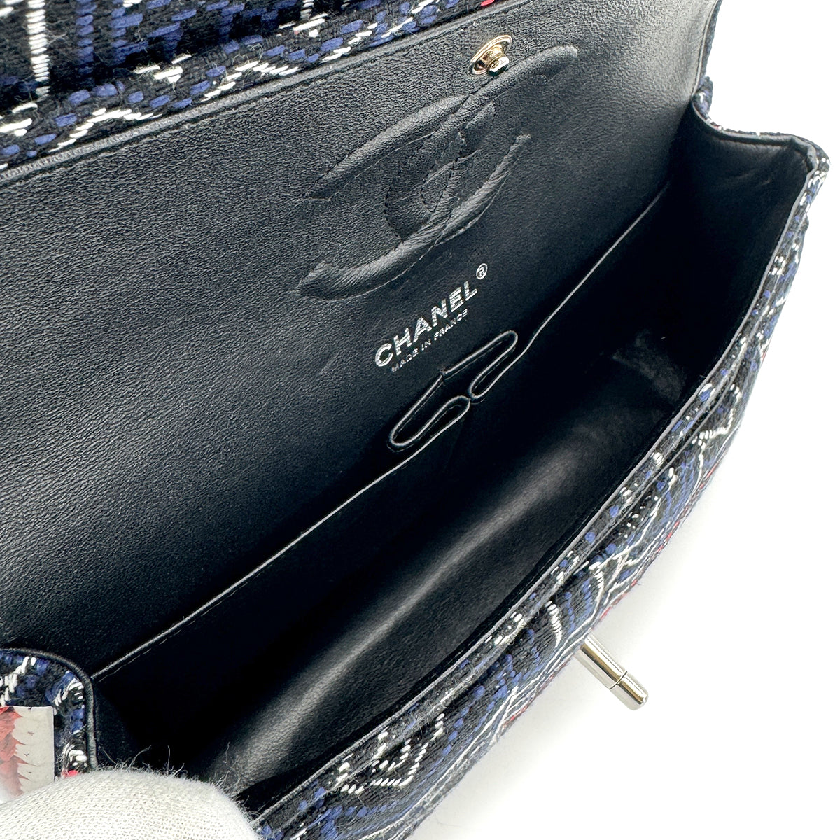 CHANEL CHAIN SHOULDER BAG BLUE CANVAS 90275041 - PURPOSE