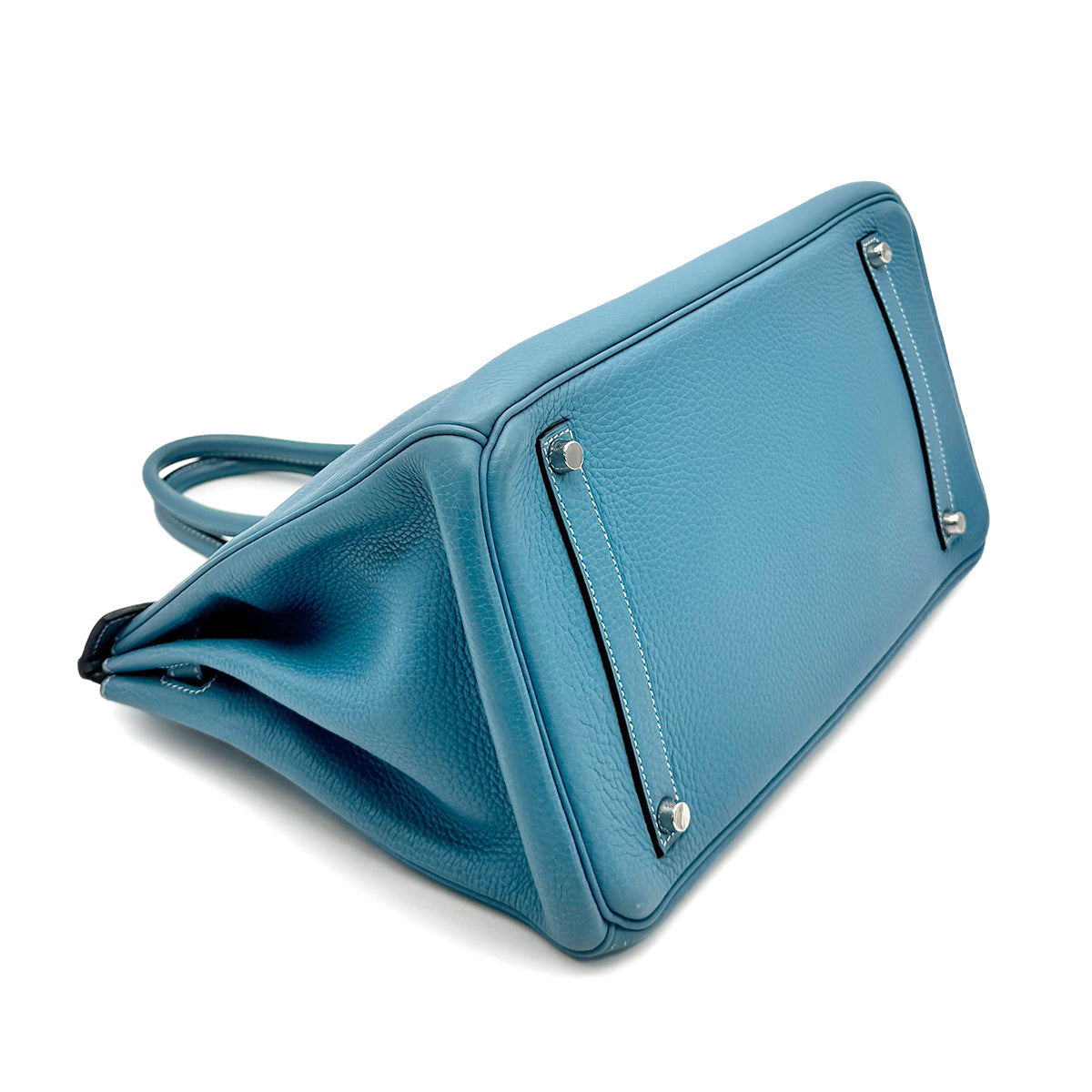 HERMES BIRKIN 35 BLUE JEAN TAURILLON CLEMENCE HAND BAG □J SHW 90276762