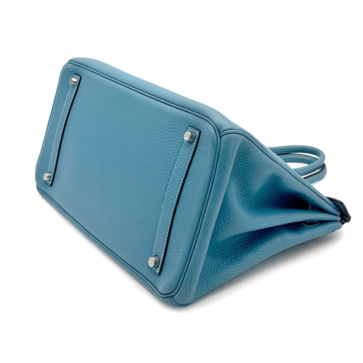 HERMES BIRKIN 35 BLUE JEAN TAURILLON CLEMENCE HAND BAG □J SHW 90276762