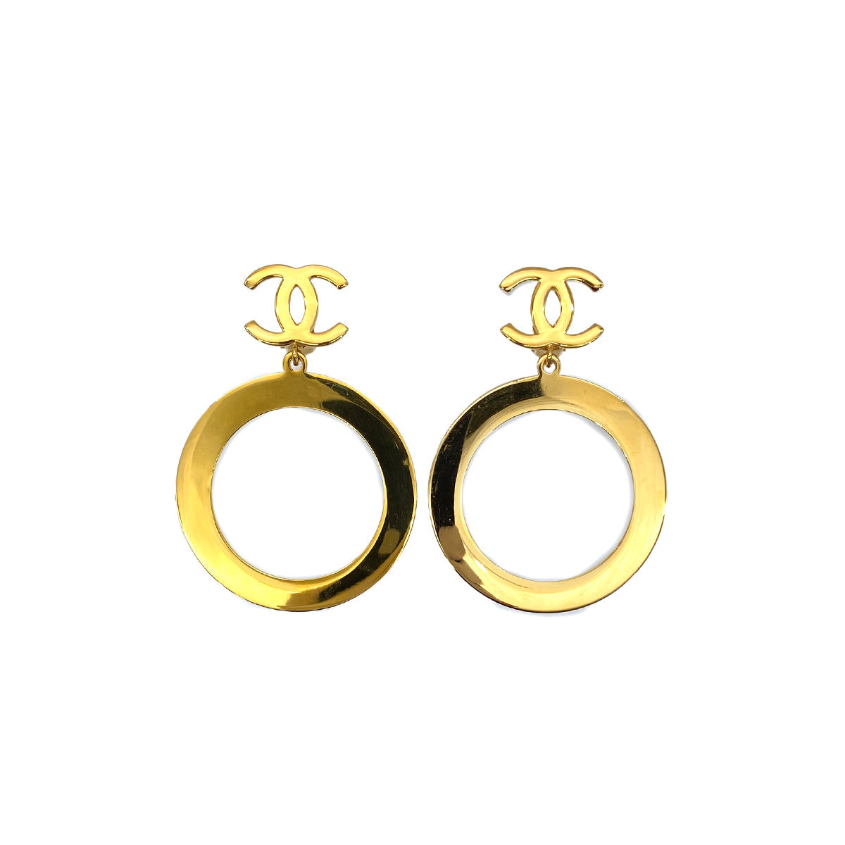 CHANEL VINTAGE EARRINGS COCOMARK GOLD ACCESSORY 90278540