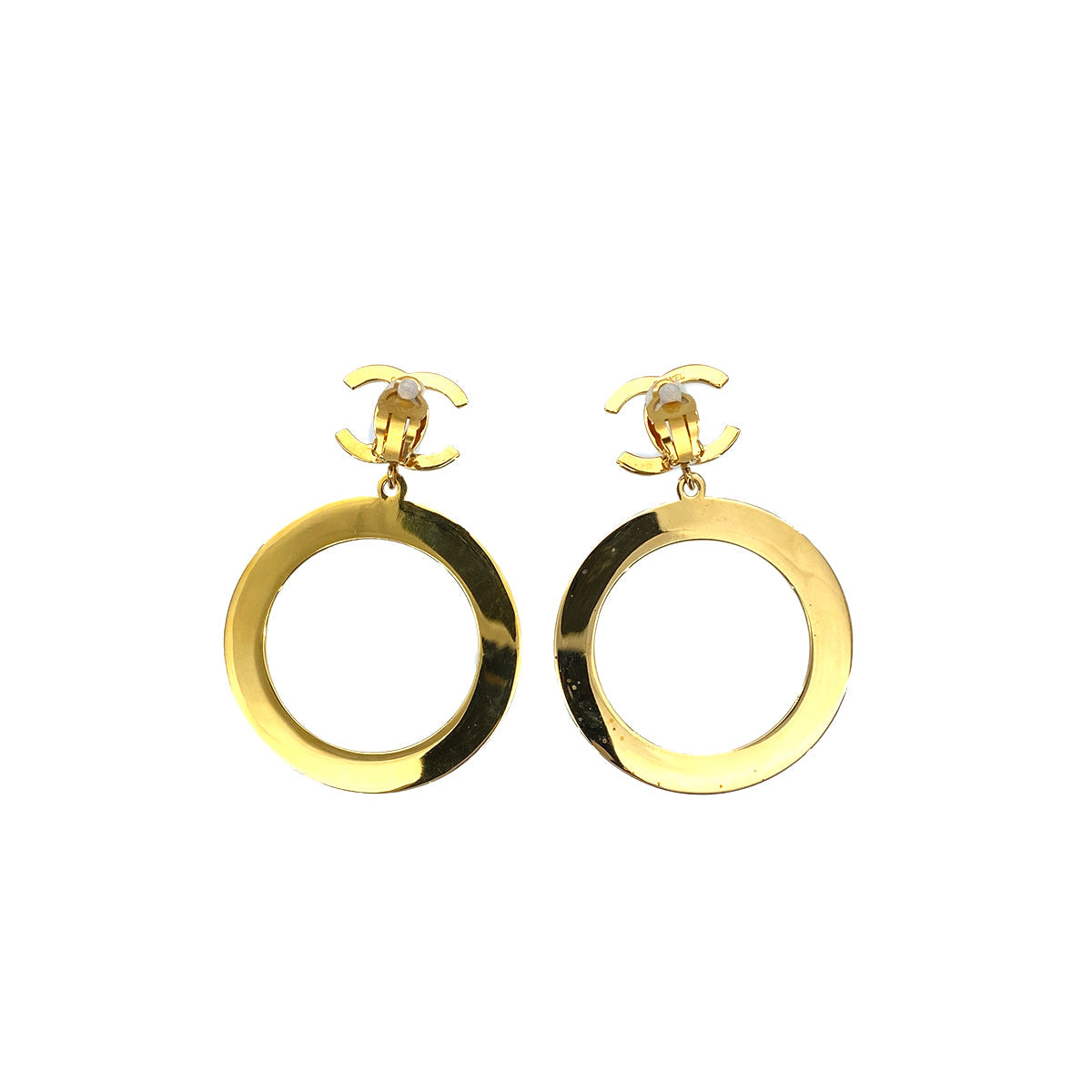 CHANEL VINTAGE EARRINGS COCOMARK GOLD ACCESSORY 90278540