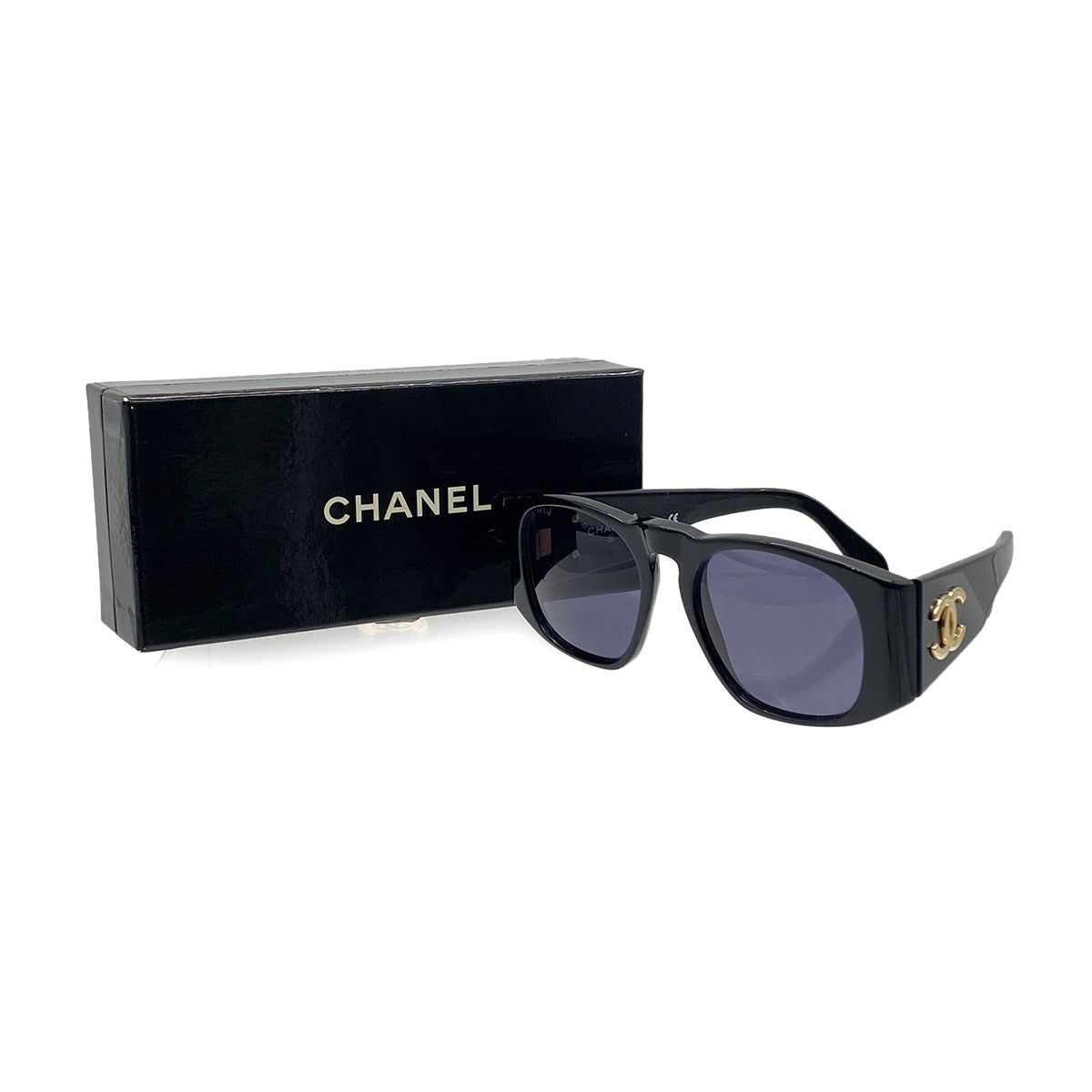 CHANEL VINTAGE SUNGLASSES COCOMARK BLACK EYEWEAR 90278908