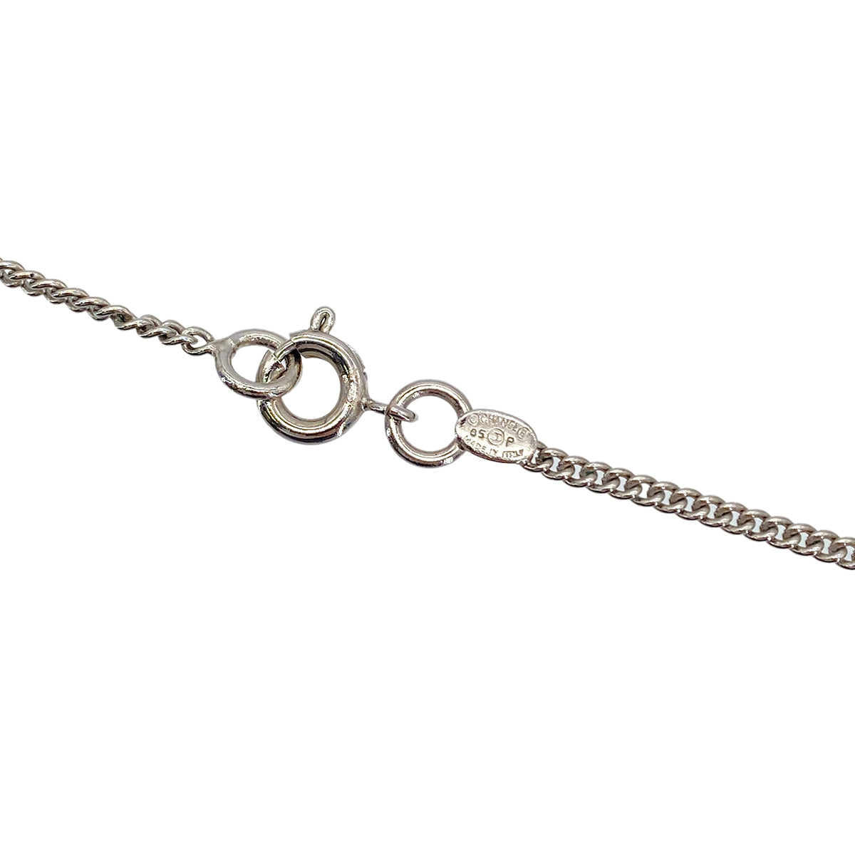 CHANEL NECKLACE COCOMARK RHINESTONE FAKE PEARL SILVER ACCESSORY 05P 90279603