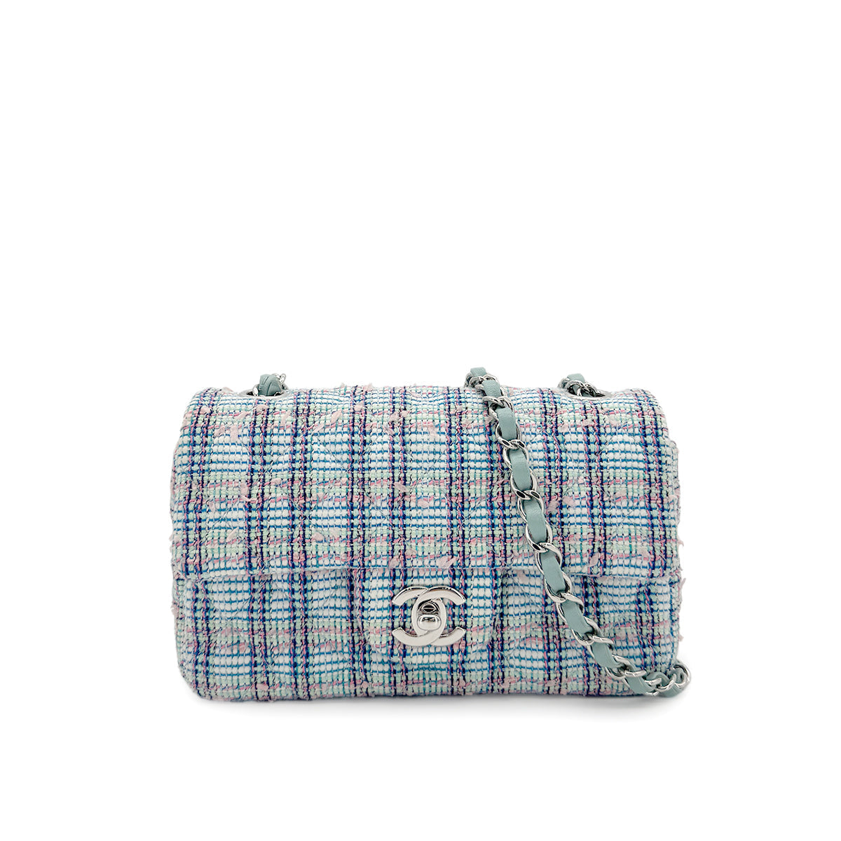 CHANEL MINI MATELASSE CHAIN SHOULDER BAG MULTICOLOR CANVAS 90279782