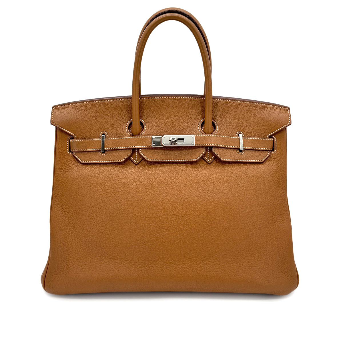 HERMES BIRKIN 35 GOLD TAURILLON CLEMENCE HAND BAG □L GHW 90280531