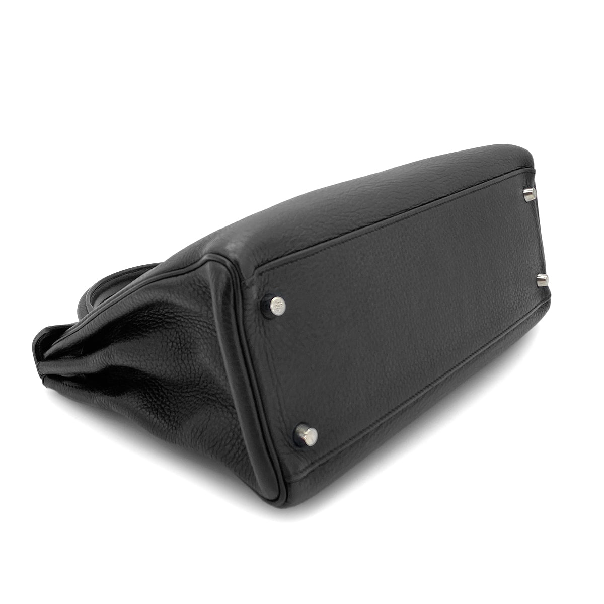 HERMES KELLY 32 RETOURNE BLACK TAURILLON CLEMENCE HAND SHOULDER BAG □O SHW 90289600