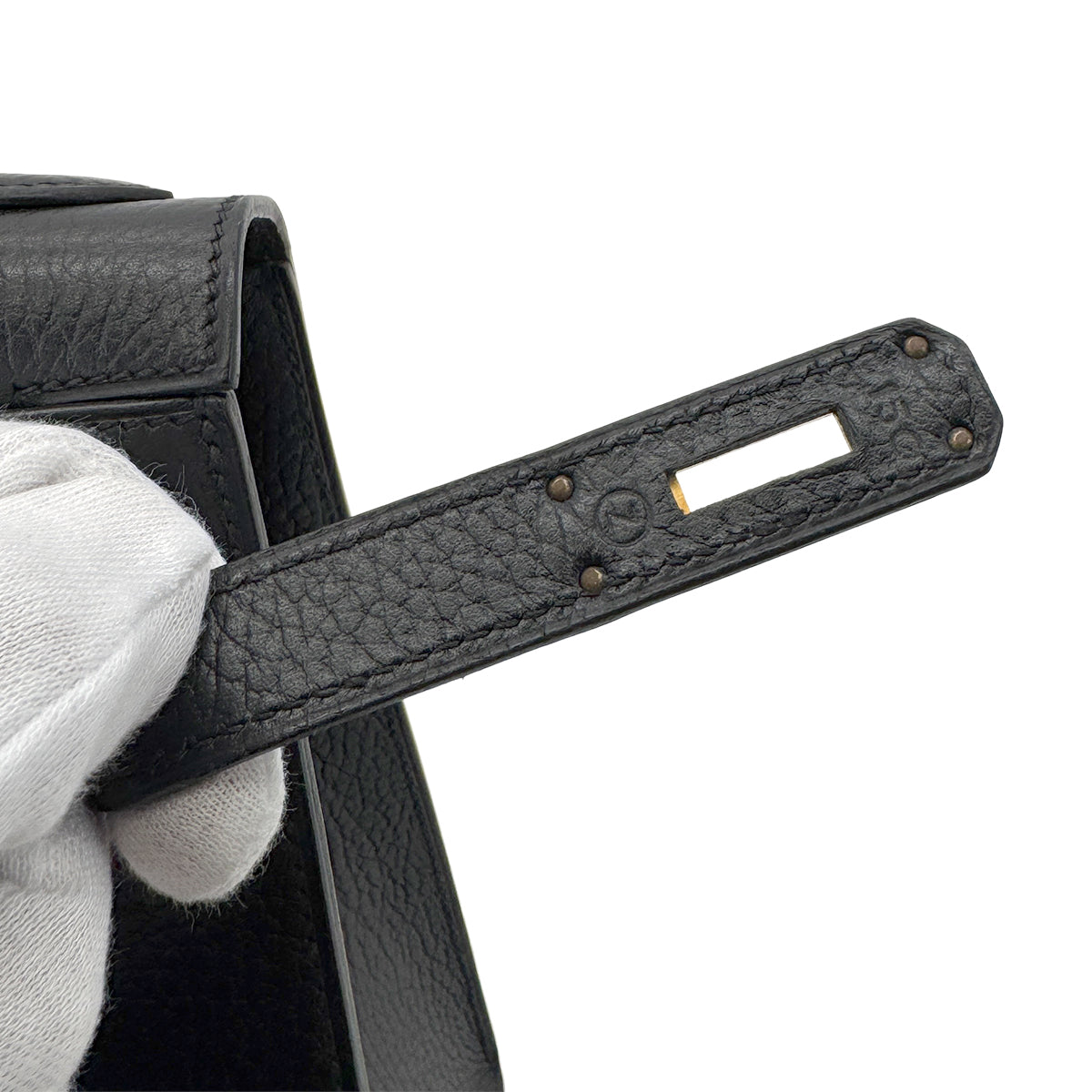 HERMES KELLY 28 SELLIER BLACK ARDENNES HAND SHOULDER BAG 〇Z GHW 90281826