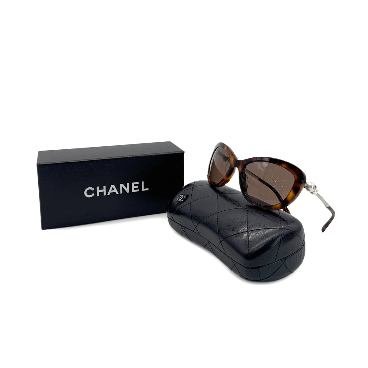 CHANEL VINTAGE SUNGLASSES CAT’S EYE COCOMARK PURLE BROWN TORTOISESHELL EYEWEAR 90283953
