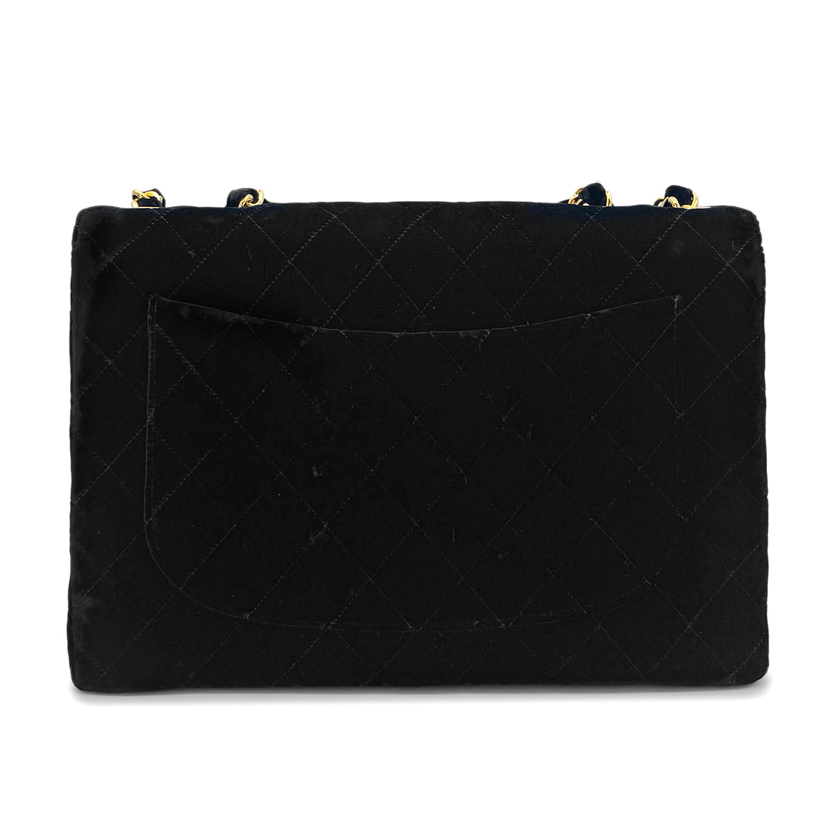CHANEL VINTAGE JUMBO MATELASSE 30 CHAIN SHOULDER BAG BLACK VELOR 90283973
